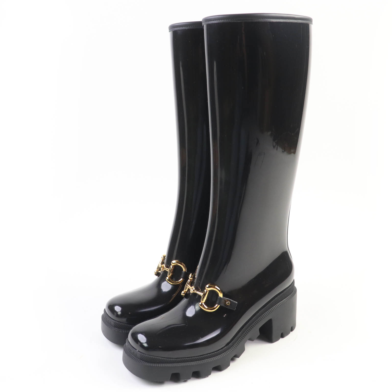 GUCCI レインブーツ ラバー ブラウン #37 GUCCI レインブーツ ラバー ブラウン #37 GUCCI レインブーツ