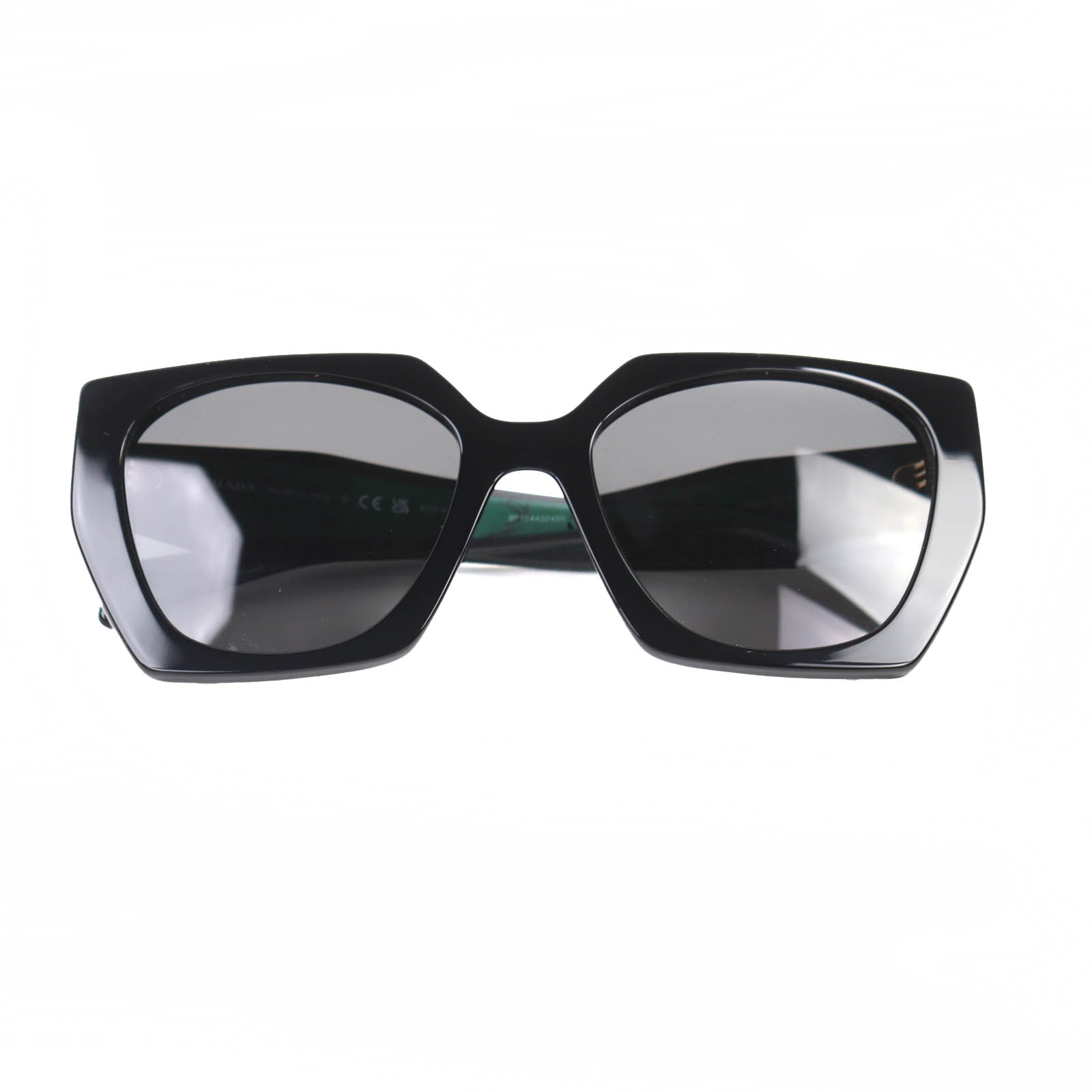 極美品◇PRADA プラダ SPR15W 1AB5Z1 POLARIZED アイウェア サングラス ブラック グリーン 54□19 140 ケース付き イタリア製 レディース【中古】｜衣類＆ブランドリサイクル GREEN