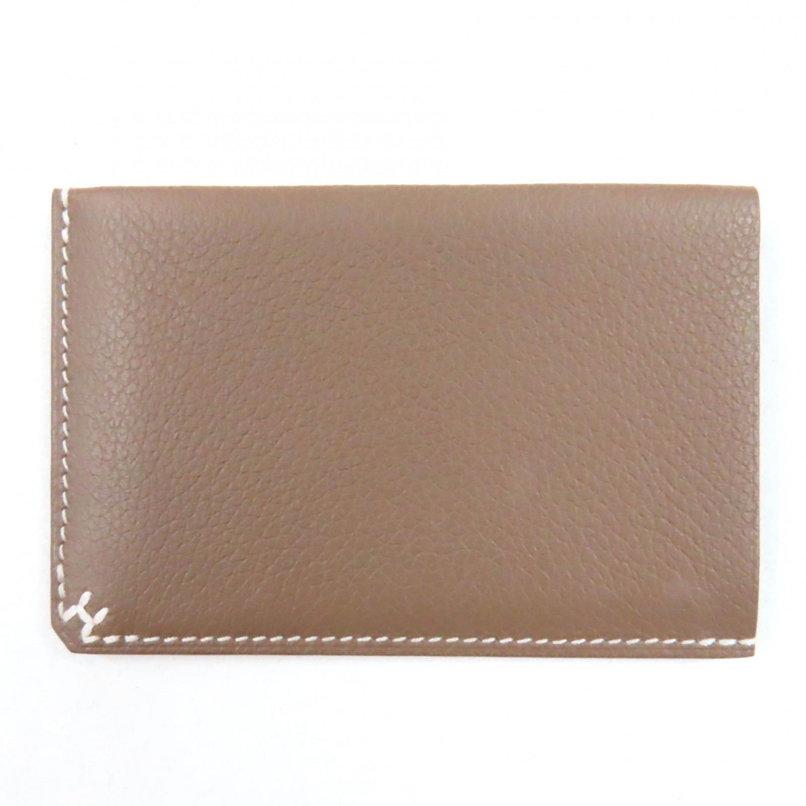 未当て嵌める品◇HERMES エルメス Hセリエ ヴォー・エヴァーカラー エトゥープ H偏った考えぬい目 歌留多入れもの B目じるし 箱付き添い人 フランス共和国製 レディース【中古】 名刺入れ-バッグ・小物・ブランド雑貨-財布・ケース