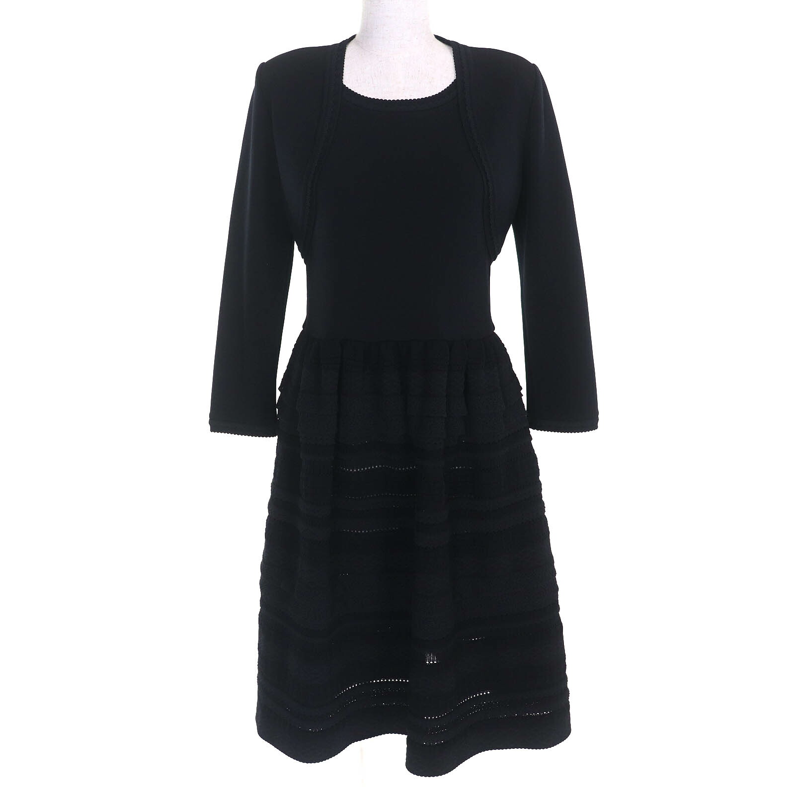 FOXY CEREMONY SUITS ワンピース　42 ミッドナイトブルー FOXY 現行品 フィットフレアワンピース ネイビー42 - メルカリ