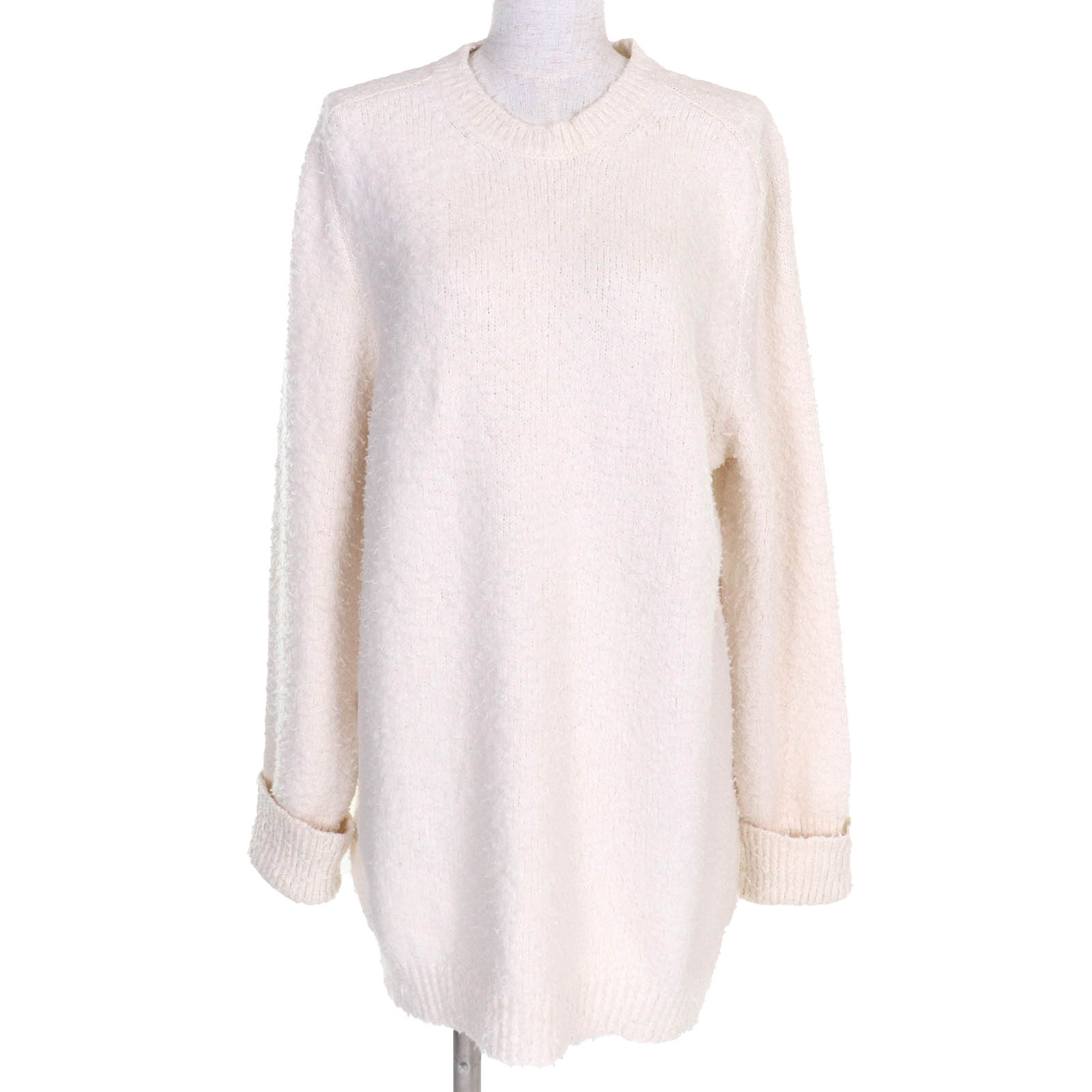 美品△Maison Margiela 4 メゾンマルジェラ4 21AW 551GP0225 コットン 4ステッチ クルーネック 長袖 ニット セーター アイボリー S 正規品 レディース【中古】 16,940円