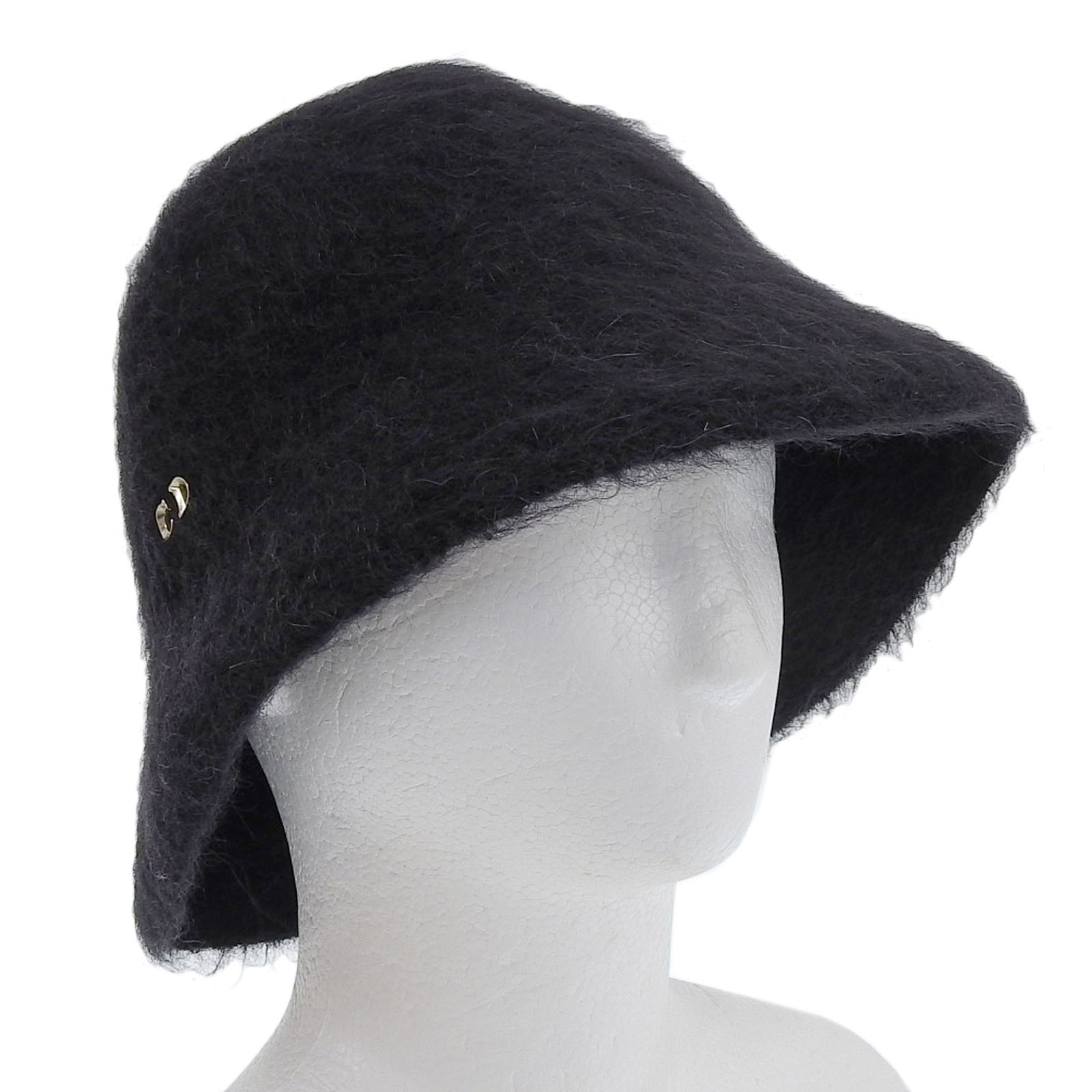 極美品▲Christian Dior クリスチャンディオール 35DTM985G102 モヘア混 CDロゴ金具 バケットハット 帽子 ブラック M イタリア製 正規品 レディース【中古】|衣類&ブランドリサイクル GREEN