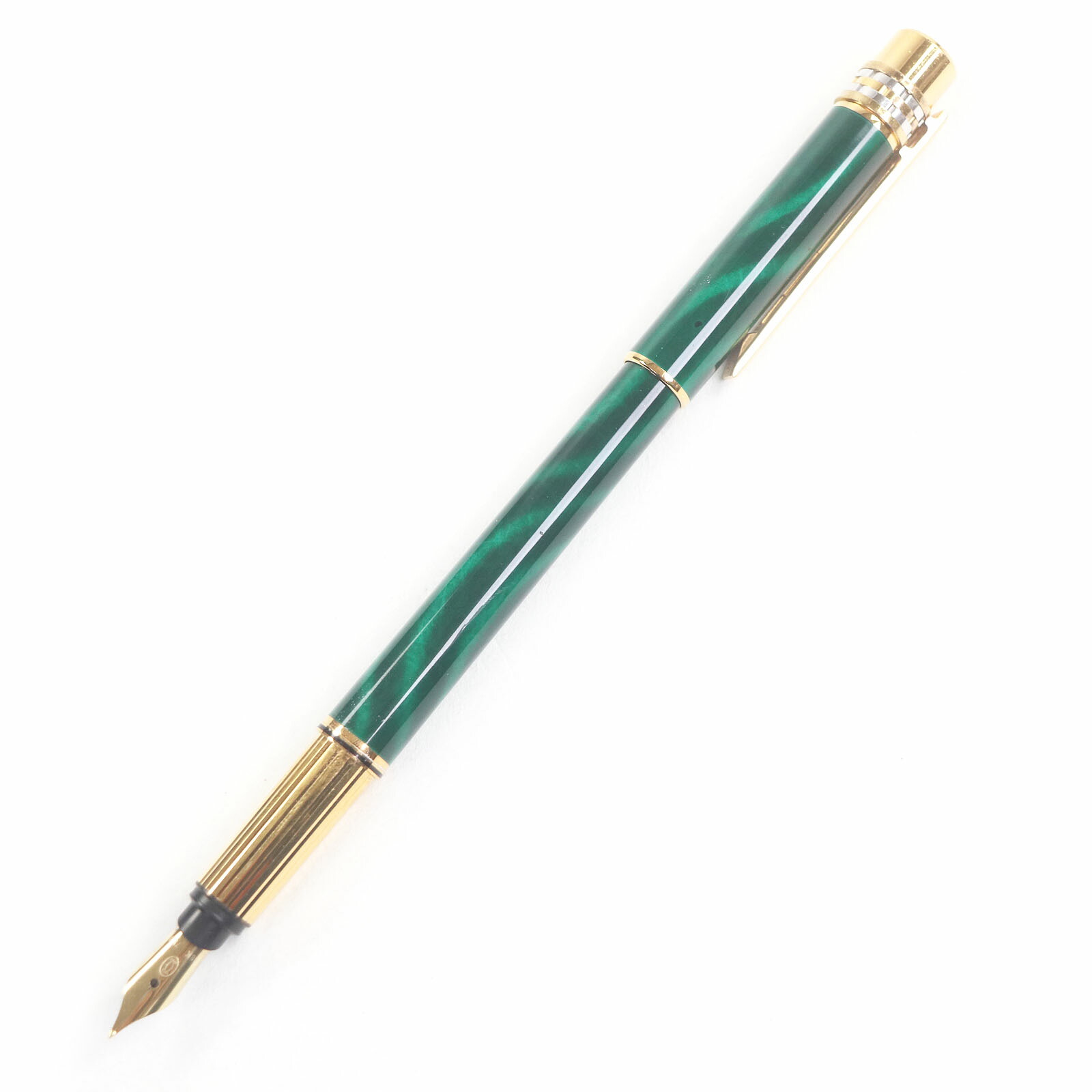 美品□Cartier カルティエ ヴィンテージ 船檣 ドゥ カルティエ 書き込み先18K マラカイト 筆 緑であること ゴールド フランス共和国製 メンズ【中古】