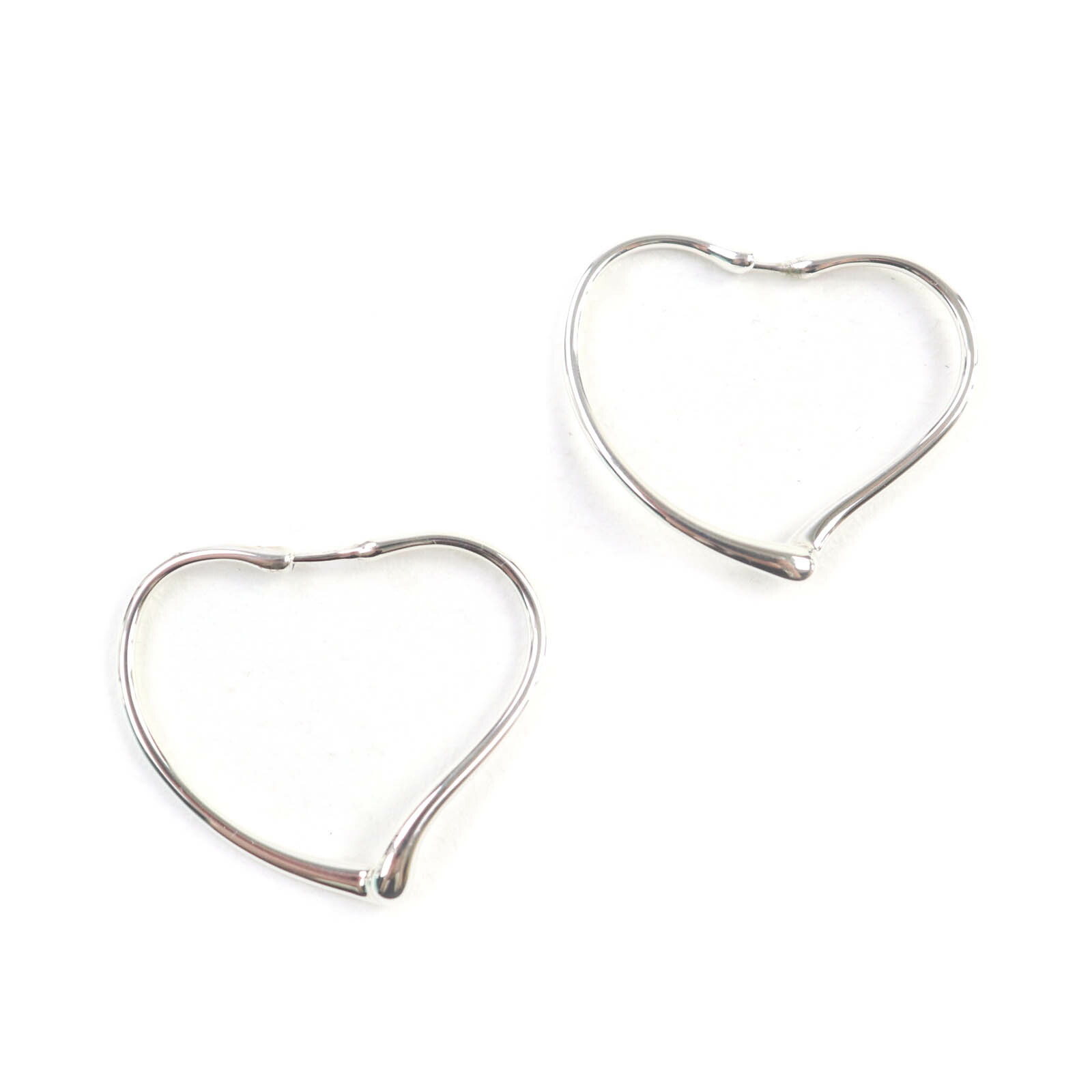 極美品★TIFFANY&Co. ティファニー エルサ・ペレッティ オープンハート フープピアス 925 シルバー 箱・保存袋付き 重量5.62g レディース【中古】