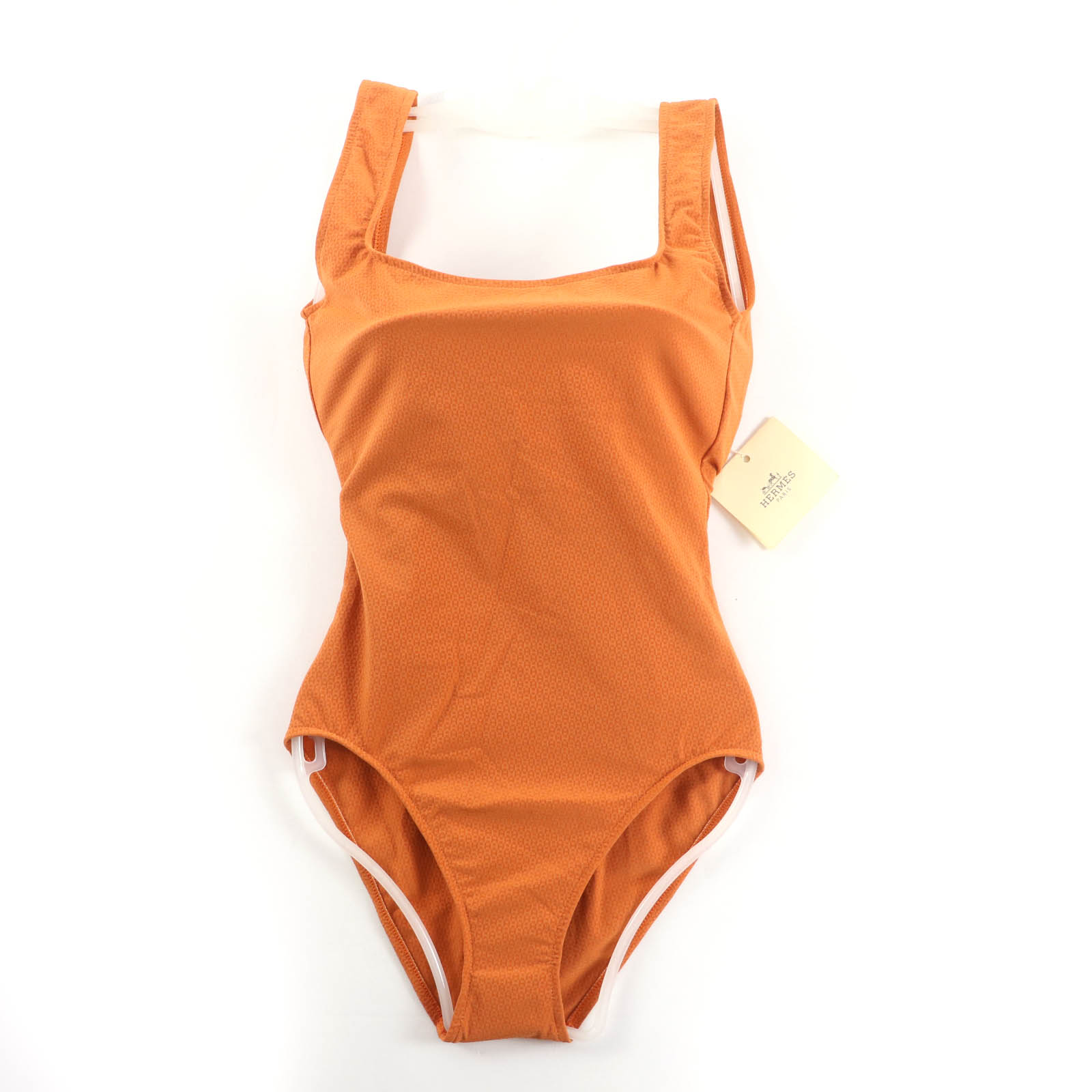 極美品★HERMES エルメス マルジェラ期 H主題 スイムウェア 水泳着 水泳着 衣装 オレンジ色 36 フランス共和国製 置き目品 レディース【中古】