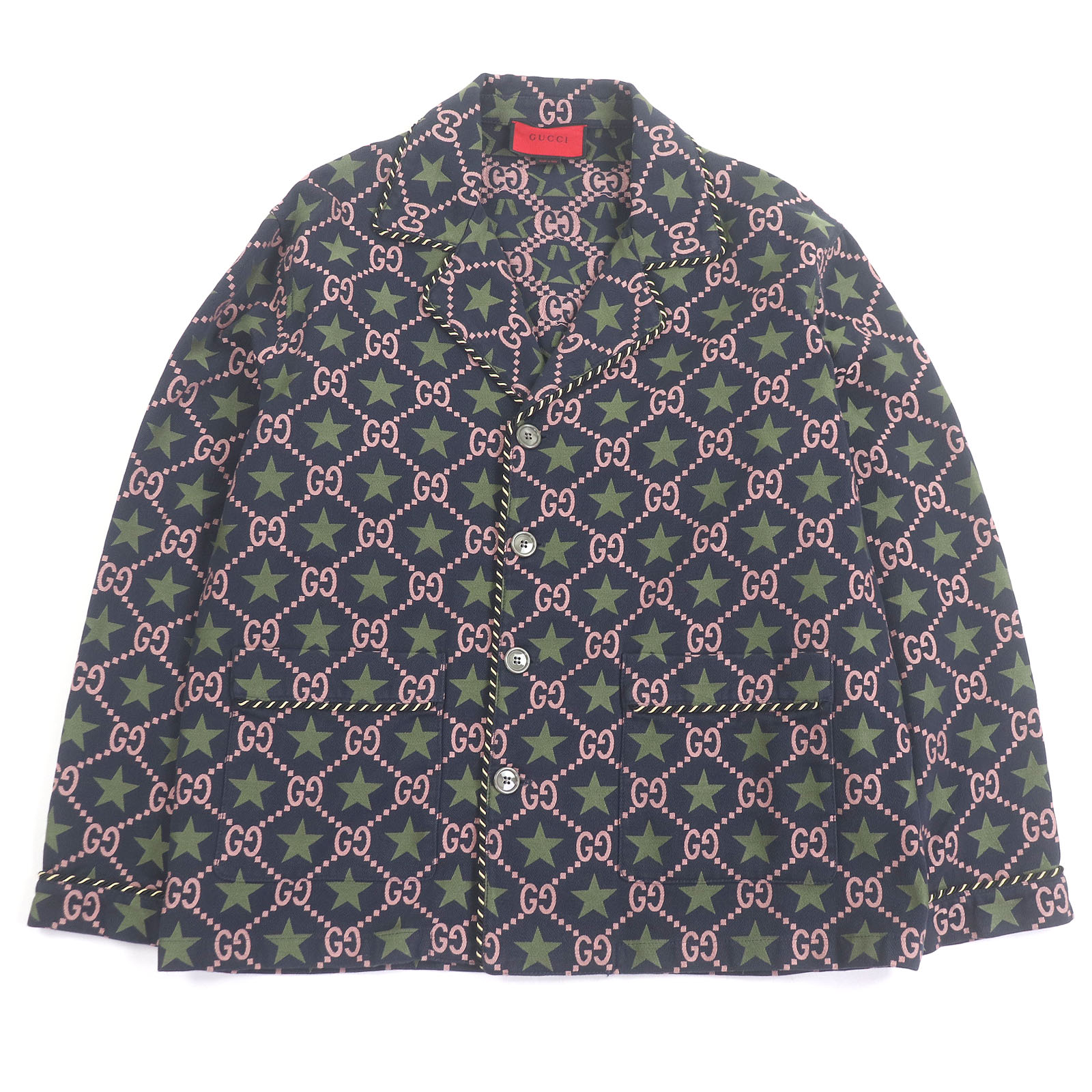 楽天市場】GUCCI グッチ ジャケット シャーク 刺繍 コットン ブレザー