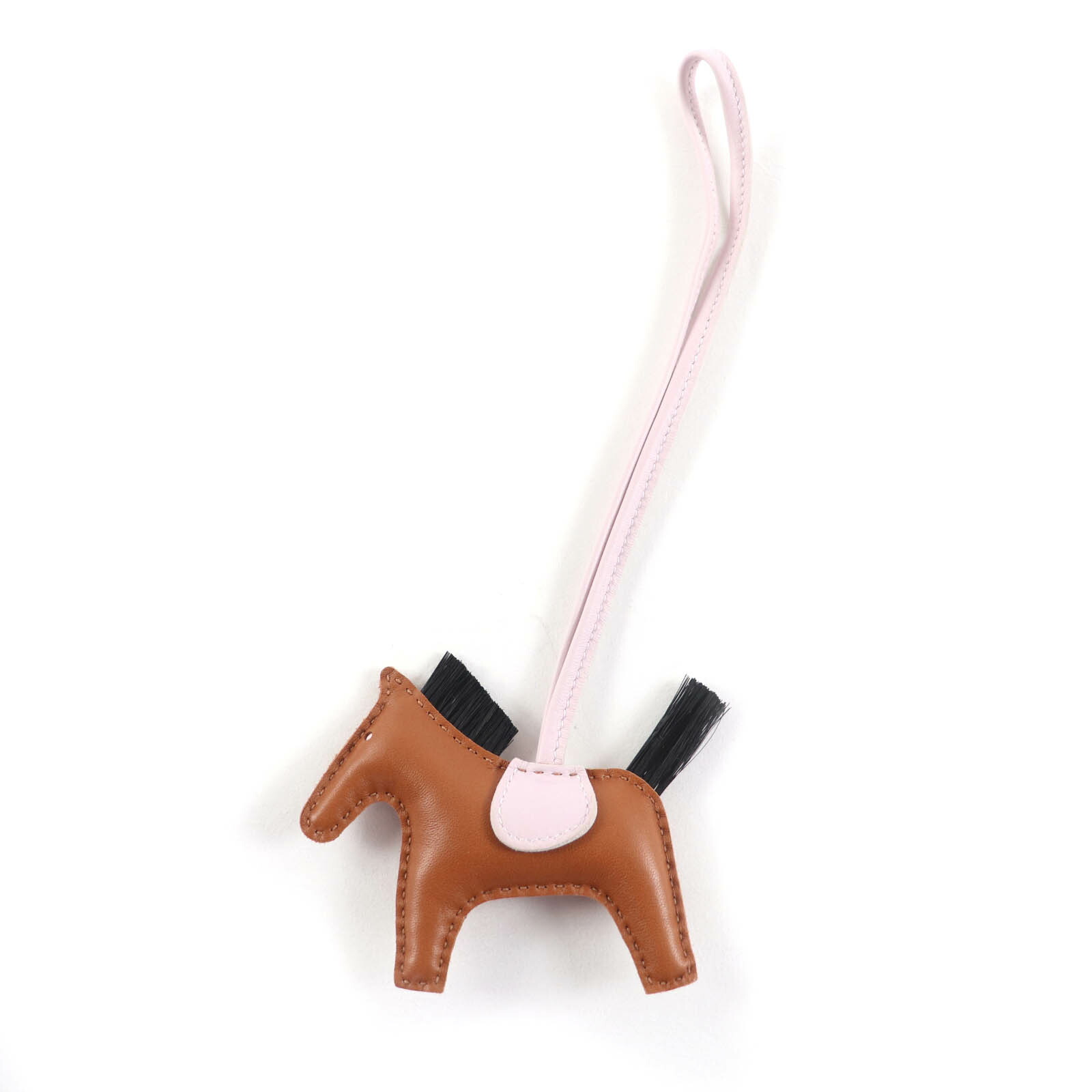 極美品★HERMES エルメス ロデオチャーム 血縁グループ PM ゴールド/モーヴペール/黒いこと アニョーミロ 御徒面子惹き付ける B目じるし 箱付き添い人 フランス共和国製 レディース【中古】