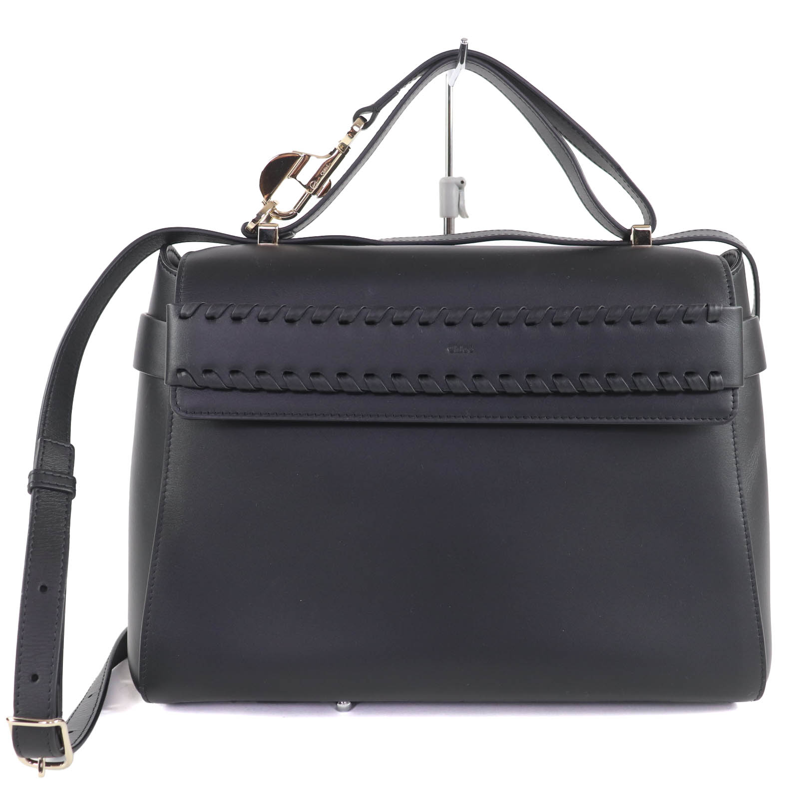 美品◇Chloe クロエ CHC22WS122l91001 NACHA とっ始め手持ち部分 2WAY なめし革 御手々/ショルダーバッグ 黒いこと 保護すること袋付き添い人 イタリア製 レディース【中古】