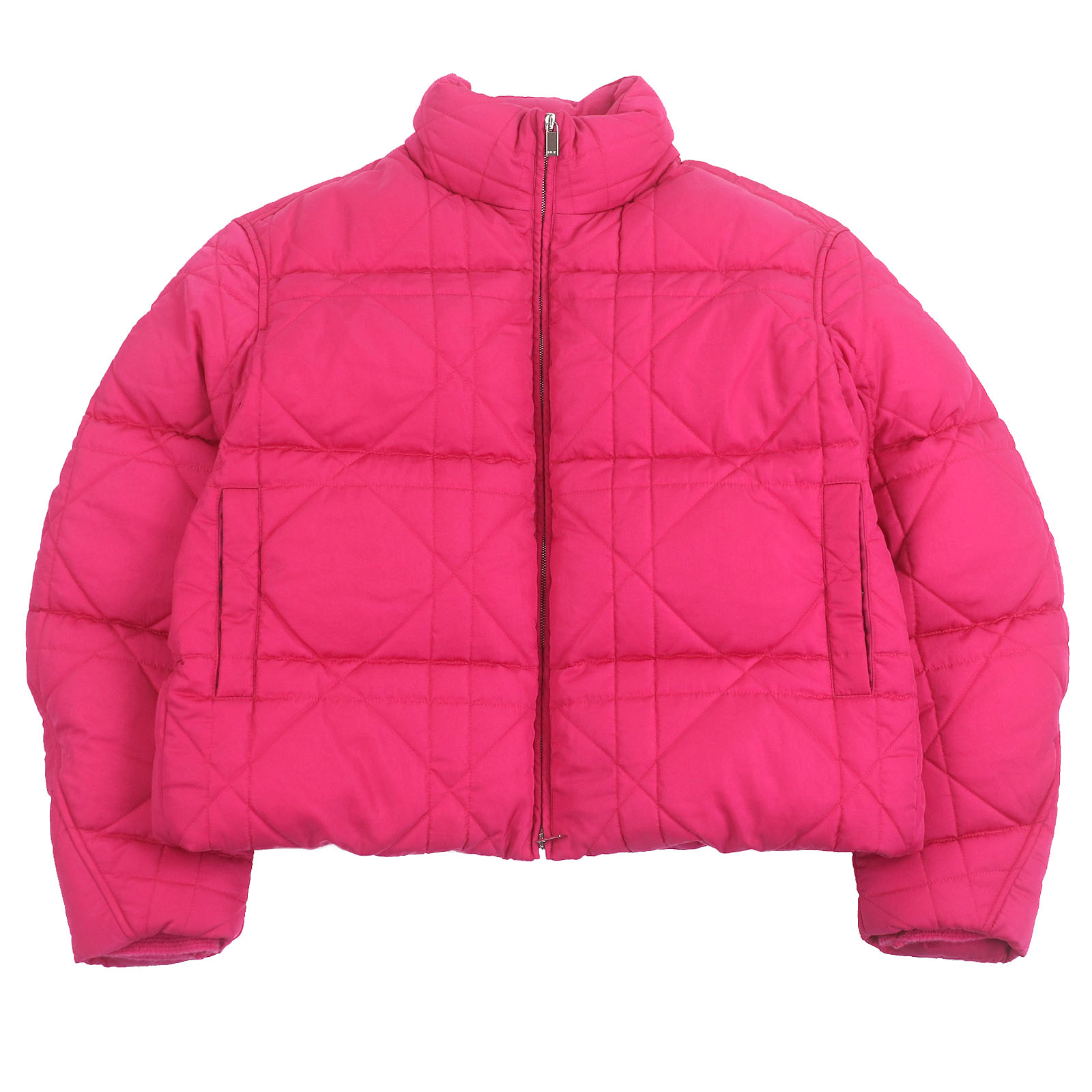 極美品□DIOR ERL ディオール オム イーアールエル 313C418A5704 カナージュ ロゴワッペン 中綿 パファージャケット ピンク 48 イタリア製 正規品 メンズ【中古】|衣類&ブランドリサイクル GREEN