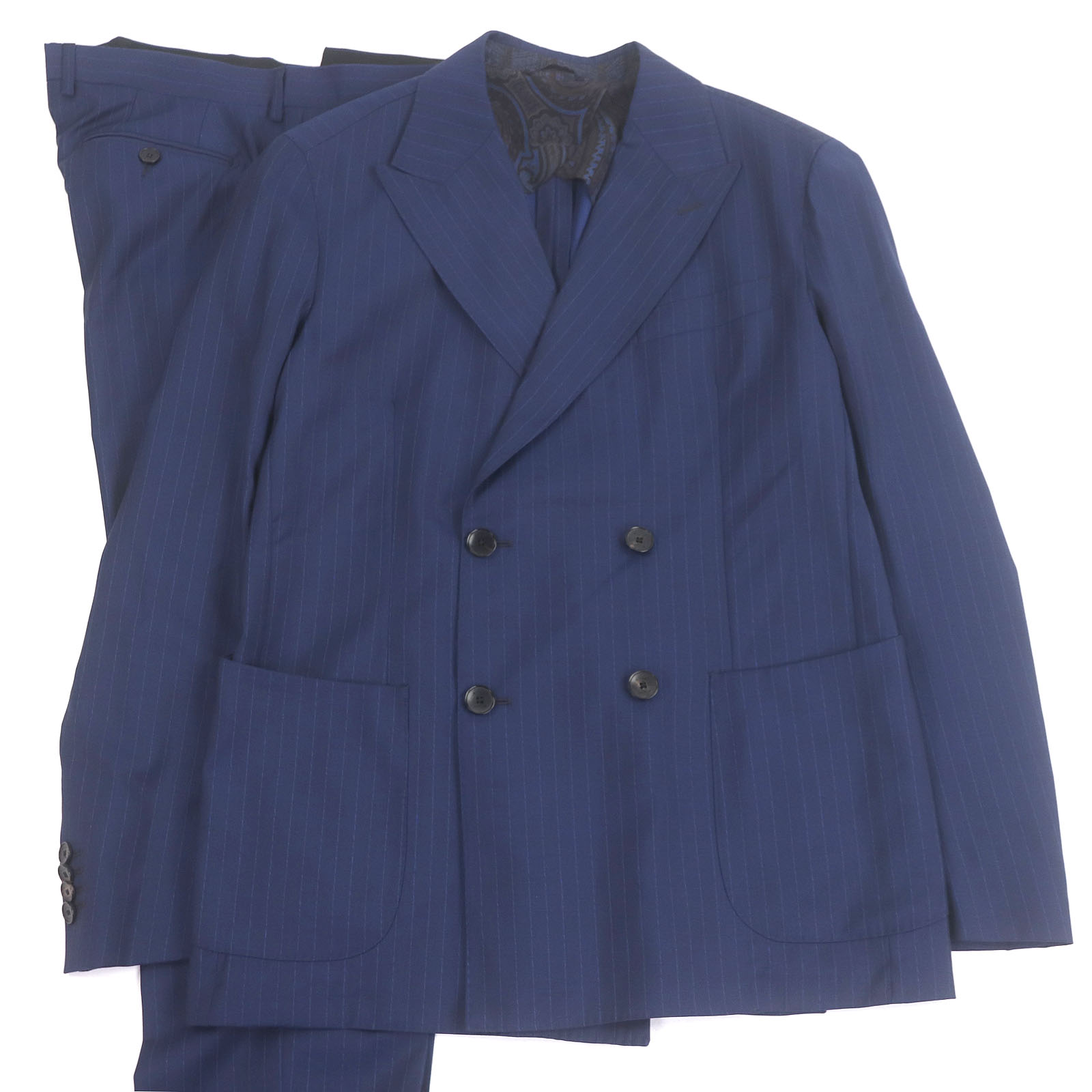 楽天市場】美品 イタリア製 エトロ ETRO ストライプ サマー スーツ 48