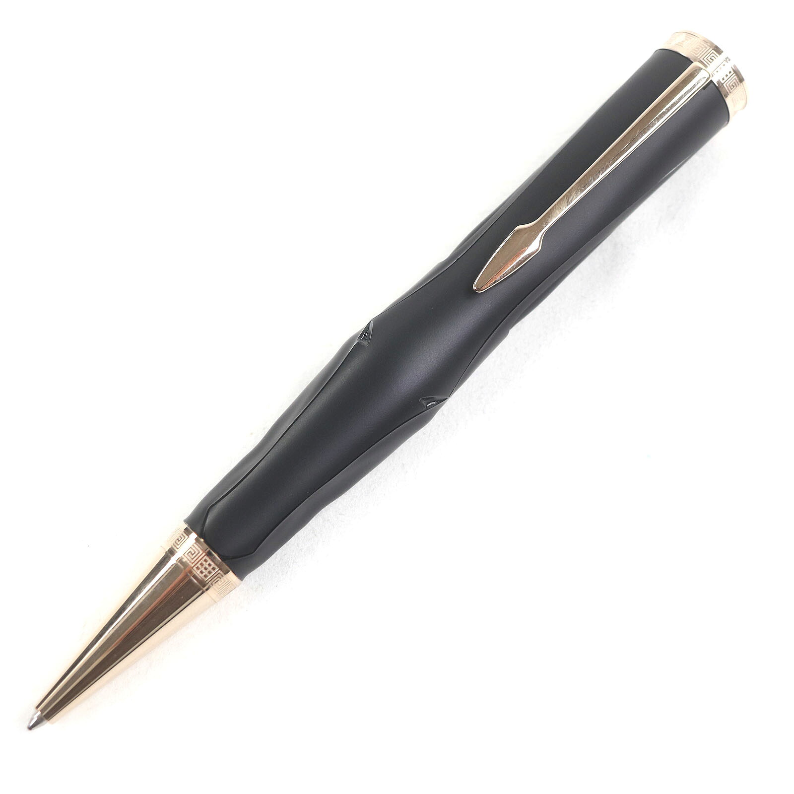 極美品□MONTBLANC モンブラン 作家シリーズ オマージュ トゥ ホメロス リミテッドエディション 04679/10300 ボールペン ブラック ゴールド メンズ【中古】