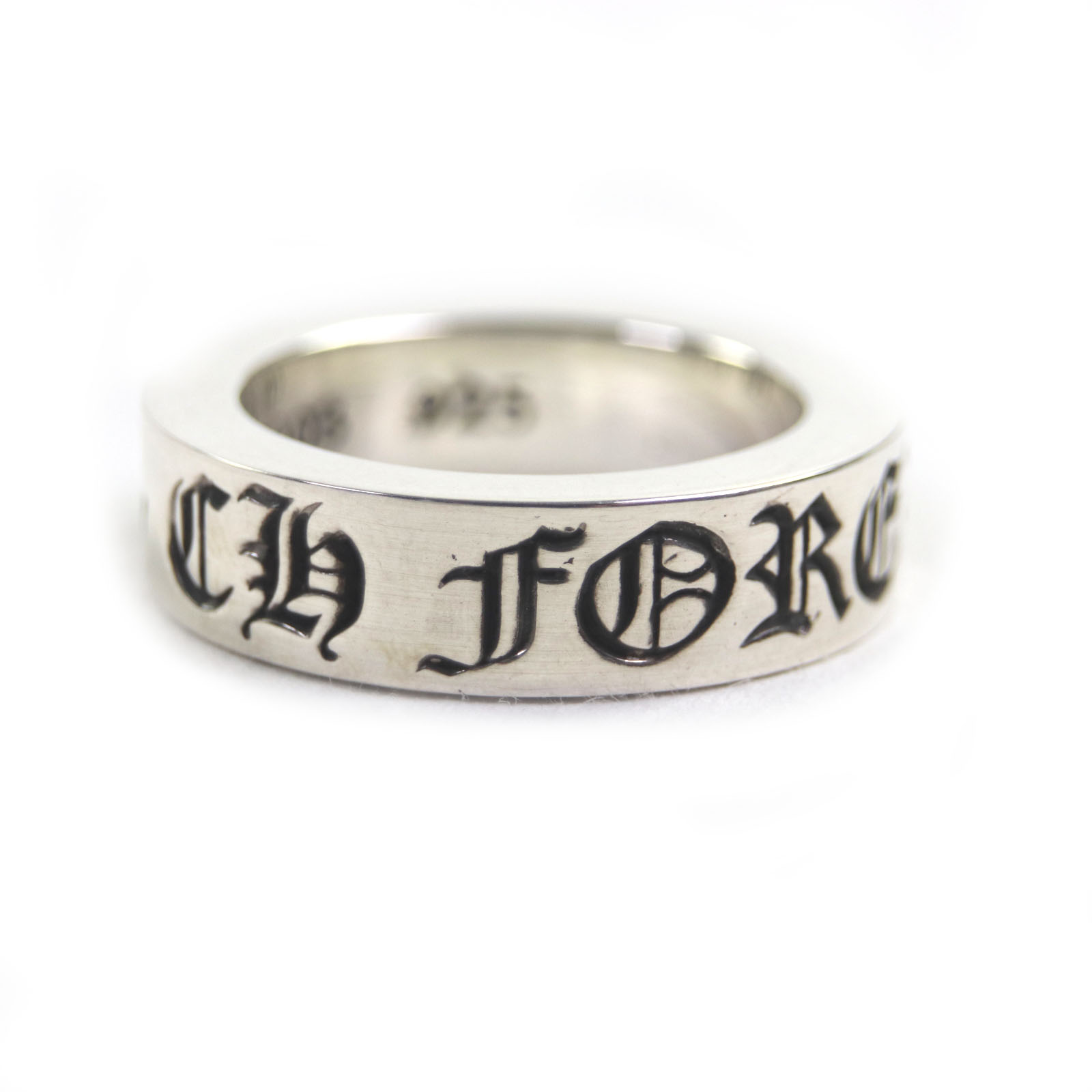 美品▼CHROME HEARTS クロムハーツ スペーサーリング フォーエバー 6mm 925 リング・指輪 シルバー 日本サイズ11号相当 保存袋付き 重量10.04g メンズ【中古】