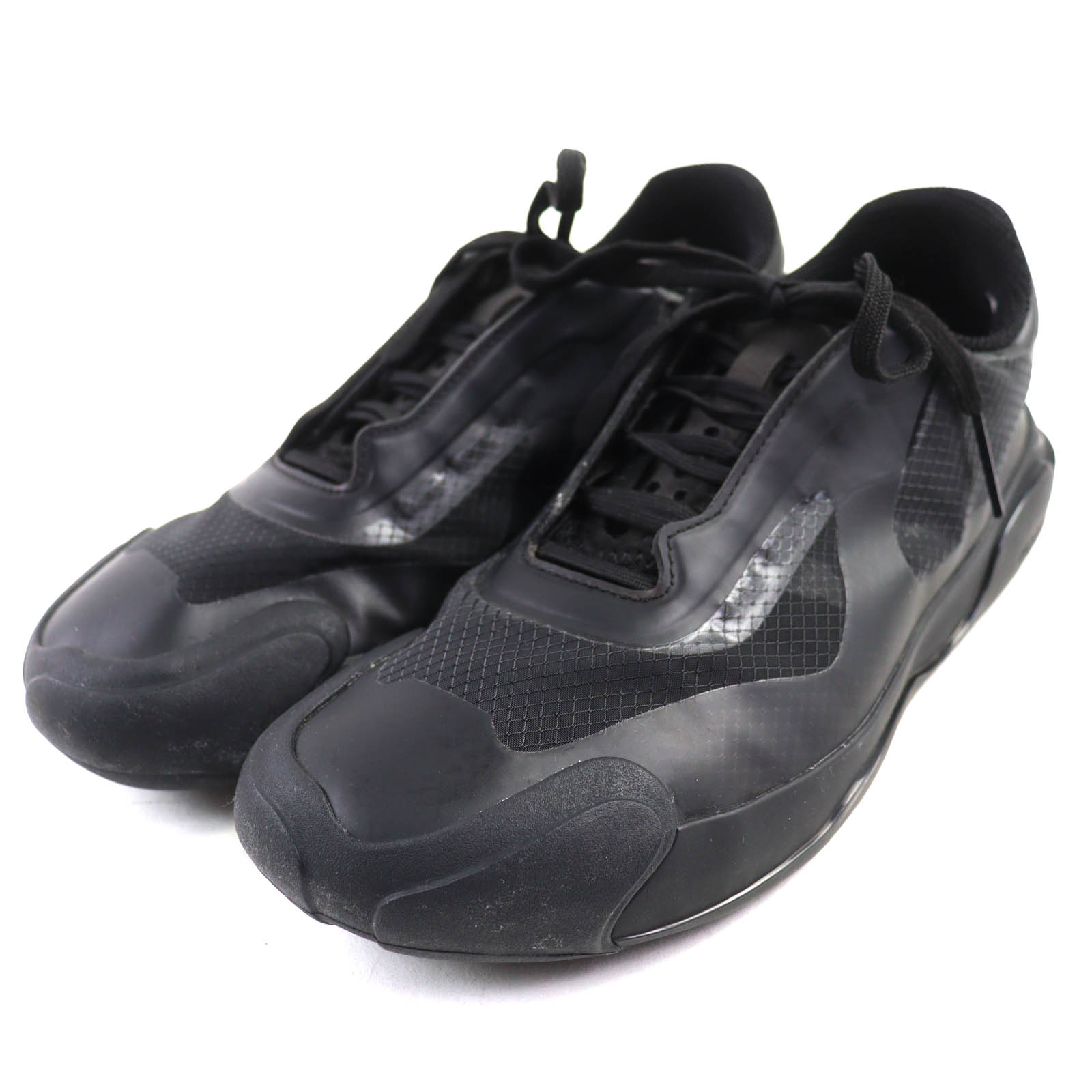 新品　prada leather driving shoes プラダスポーツ Black Leather Driving Shoes | PRADA