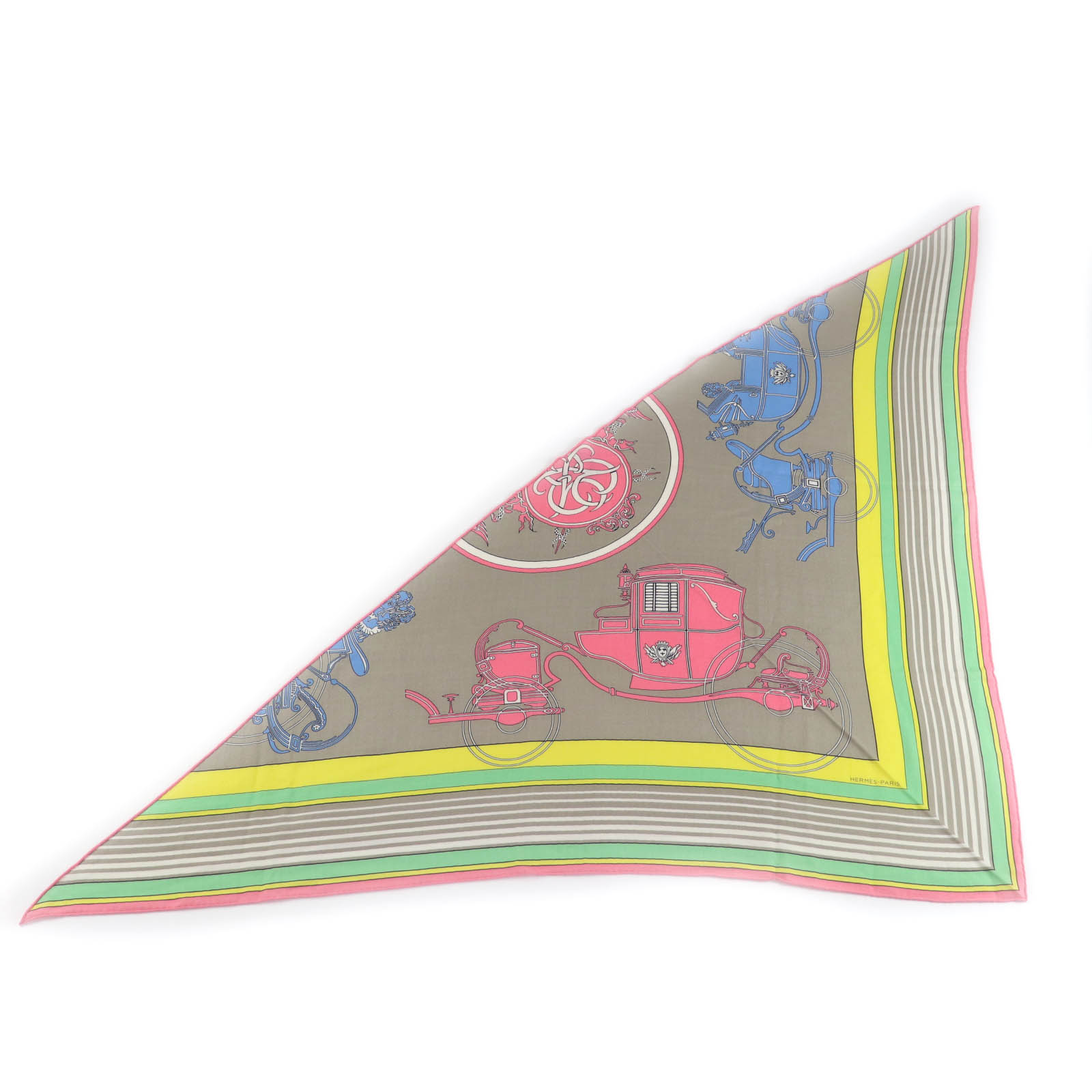 楽天市場】エルメス トライアングル ジェアン ショール Ex-Libris