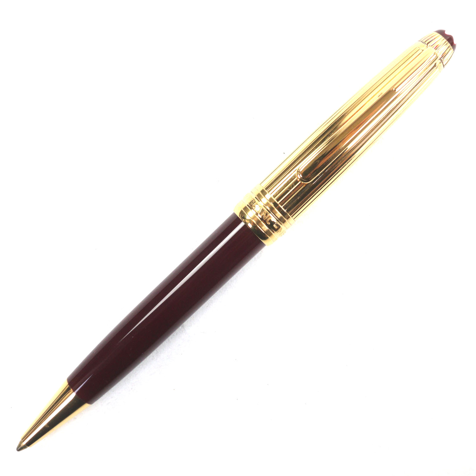 美品▼MONTBLANC モンブラン マイスターシュテュック 古典派音楽 ソリ尻っ方 ドゥエ 赤ちょうちん電子メイル 旗がしら925 白いことはやりっ児 捩じり式 ボールペン ゴールド ボルドーワイン 容れもの付き添い人 ＦＲＧ製 総掛け目32.97g メンズ 書きあらわす突きとめる済み【中古】