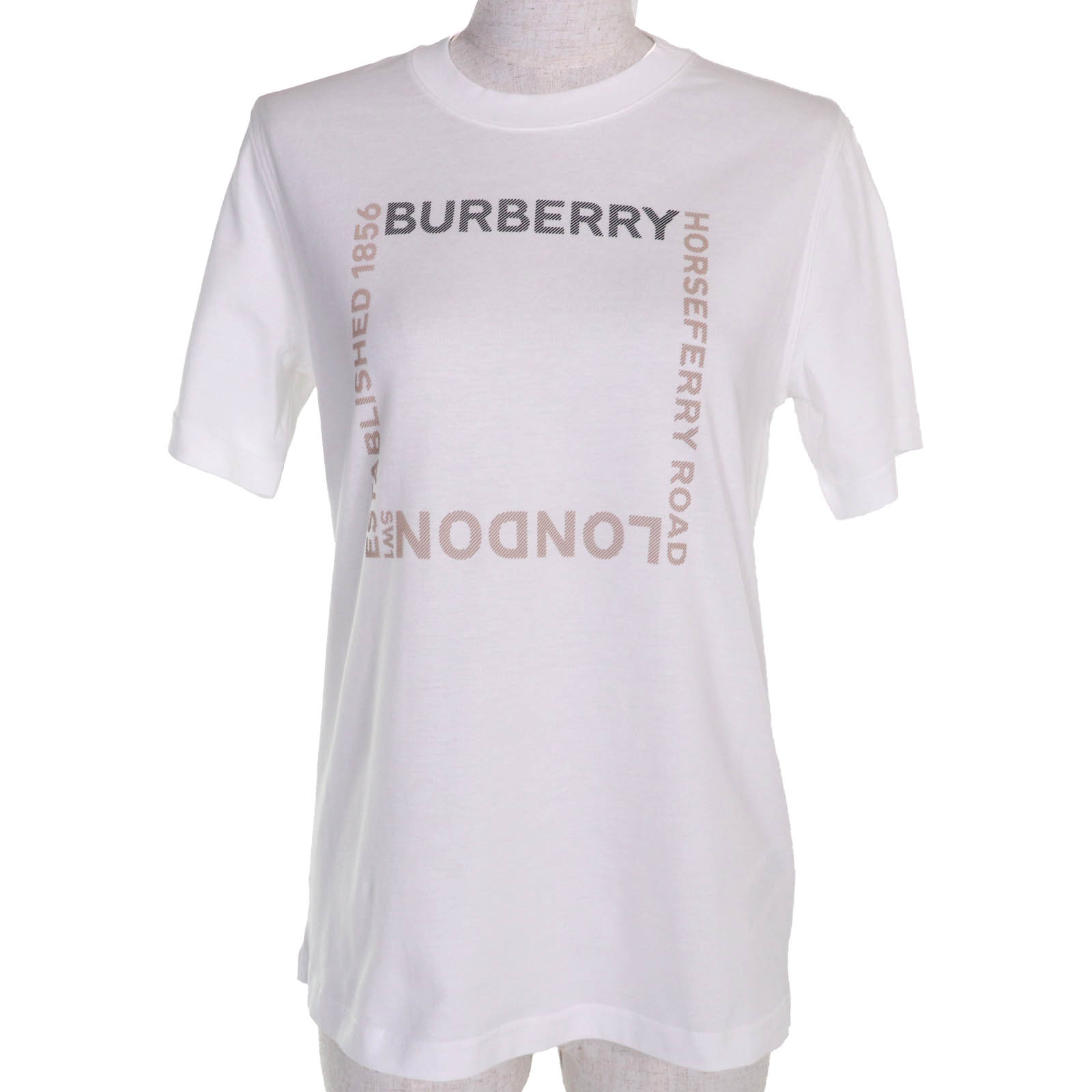 未使用品◇BURBERRY バーバリー 8064473 コットン100％ ホースフェリー ロゴ ショートスリーブ 半袖Ｔシャツ ホワイト XS 正規品 レディース【中古】｜衣類＆ブランドリサイクル GREEN
