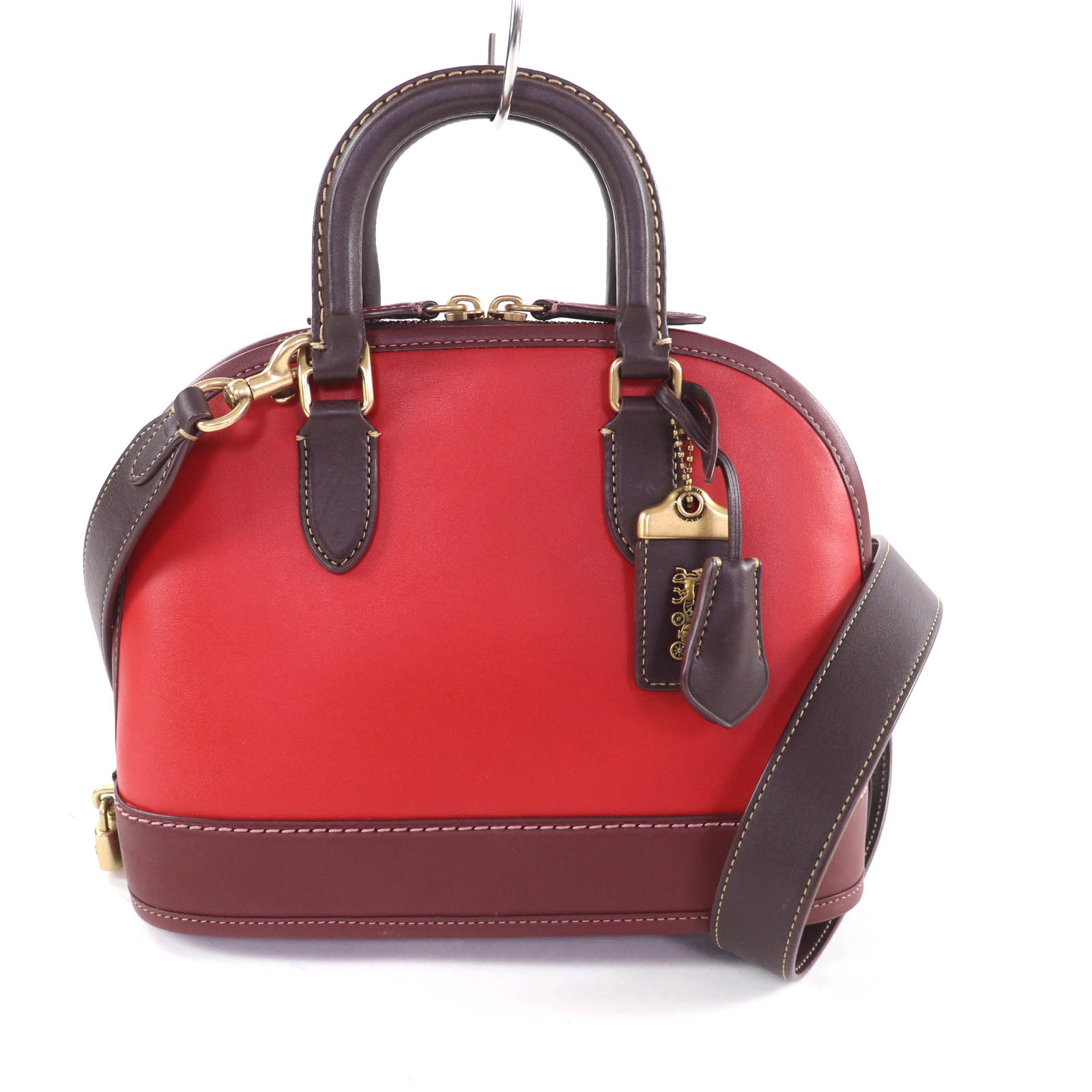 極美品★COACH コーチ CC412 レヴェル バッグ・カラーブロック 2WAY レザー ショルダー・ ハンドバッグ レッド 保存袋付き レディース【中古】｜衣類＆ブランドリサイクル GREEN