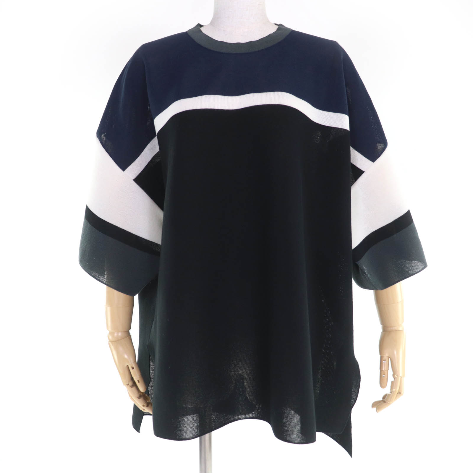 極美品☆CFCL シーエフシーエル 24SS コットン TC GARTER SHORT SLEEVE TEE SHIRT オーバーサイズ 半袖ニット ブラック F 日本製 正規品 レディース【中古】｜衣類＆ブランドリサイクル GREEN
