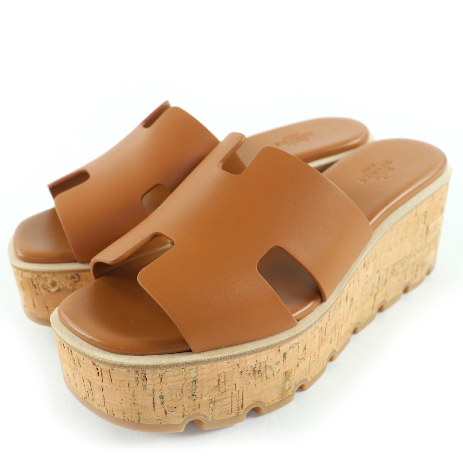 楽天市場】≪ 新品 ≫ エルメス エズ 30 サンダル 38 レザー コルク