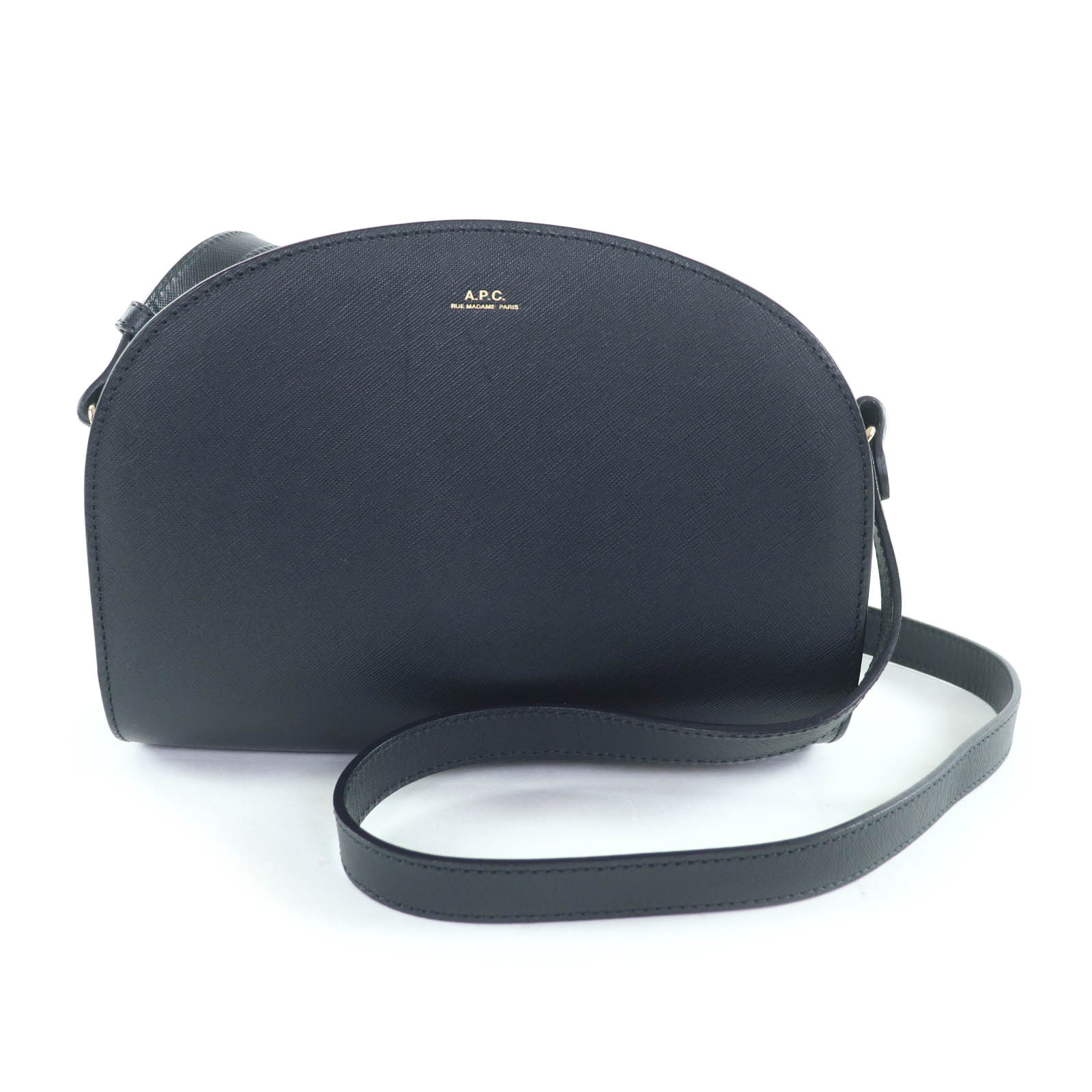 美品★A.P.C. アーペーセー  ロゴ入り ハーフムーン レザー ショルダーバッグ 鞄 ダークネイビー 保存袋付き レディース 楽天市場】美品☆A.P.C. アーペーセー ロゴ入り ハーフムーン レザー