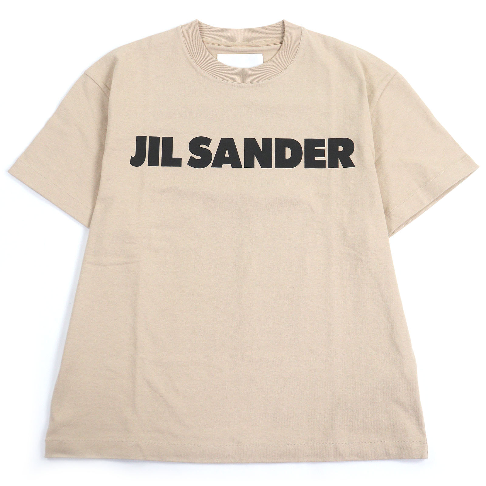 極美品□JIL SANDER ジルサンダー 24SS J02GC0001 コットン100％ ロゴプリント クルーネック 半袖Ｔシャツ ベージュ XS イタリア製 正規品 メンズ【中古】 28,908円