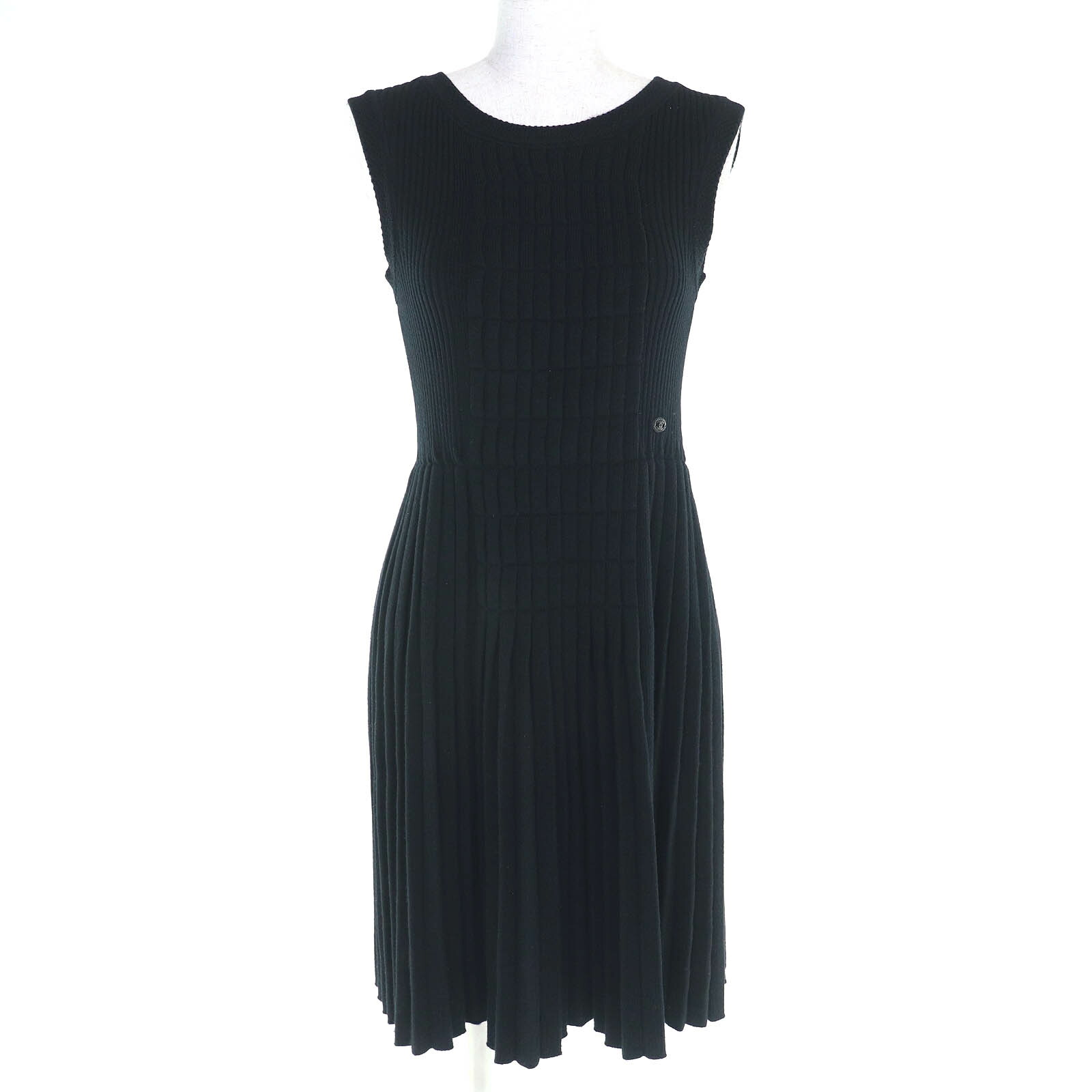 CHANEL シャネル レディース ノースリーブ ニット ワンピース  チュニック丈 ウール カシミヤ 黒 ブラック サイズ42 P34476K01024 楽天市場】CHANEL シャネル レディース ノースリーブ ニット