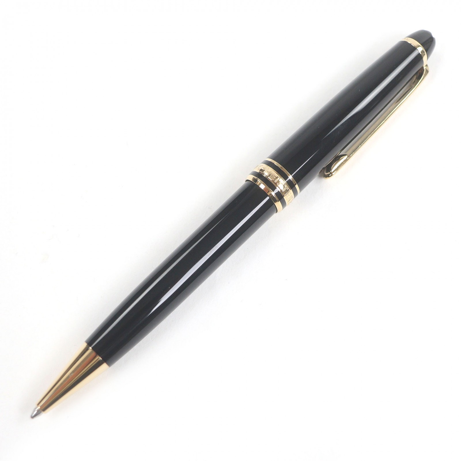 極美品□MONTBLANC モンブラン マイスターシュテュック クラシック ツイスト式 ボールペン ブラック ゴールド 箱・ケース付き ドイツ製 メンズ 筆記確認済み【中古】