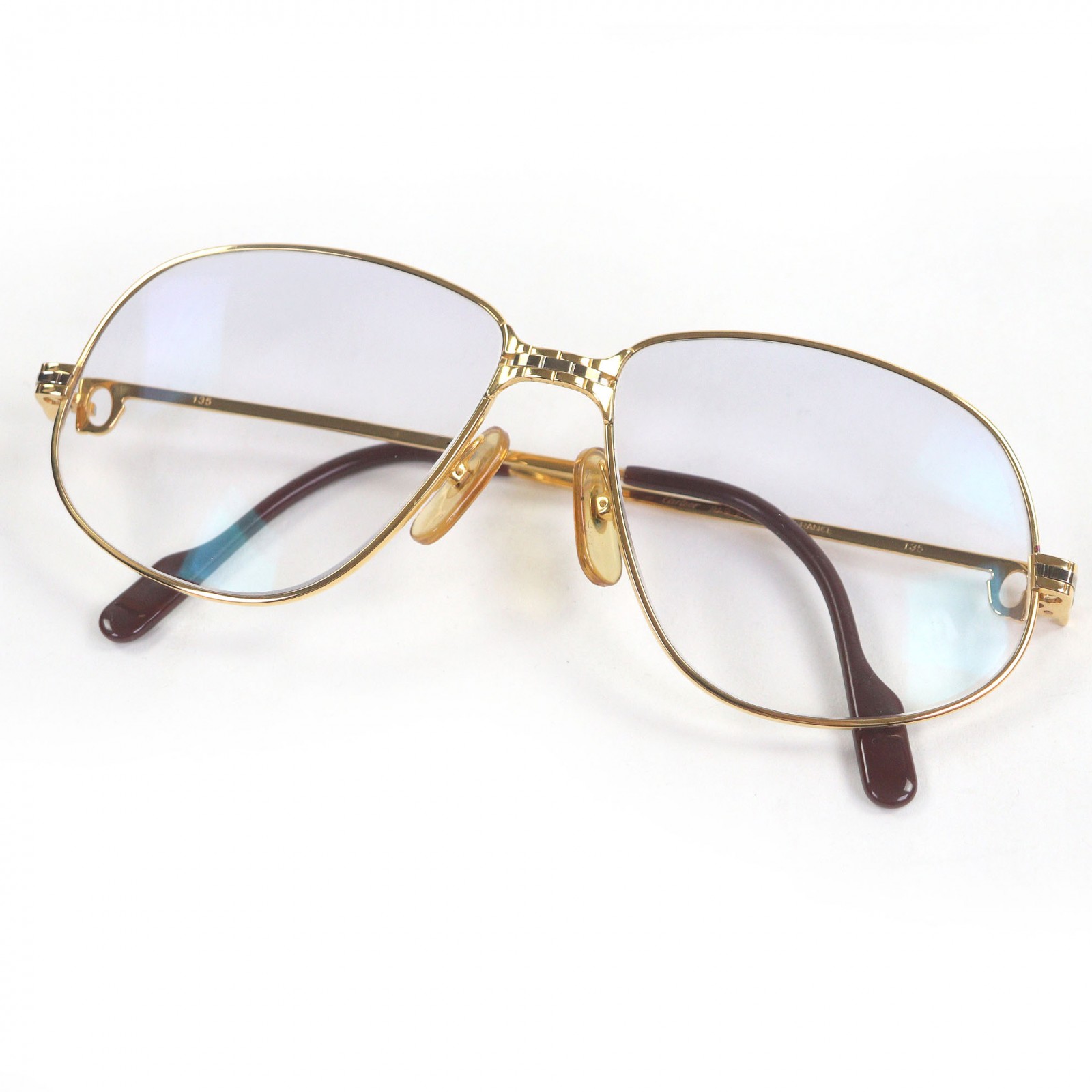 美品□Cartier カルティエ ヴィンテージ マイヨン パンテール 135 サングラス メガネ 眼鏡 アイウェア ゴールド ボルドー 56□14 度入り ケース付き フランス製 メンズ【中古】|衣類&ブランドリサイクル GREEN