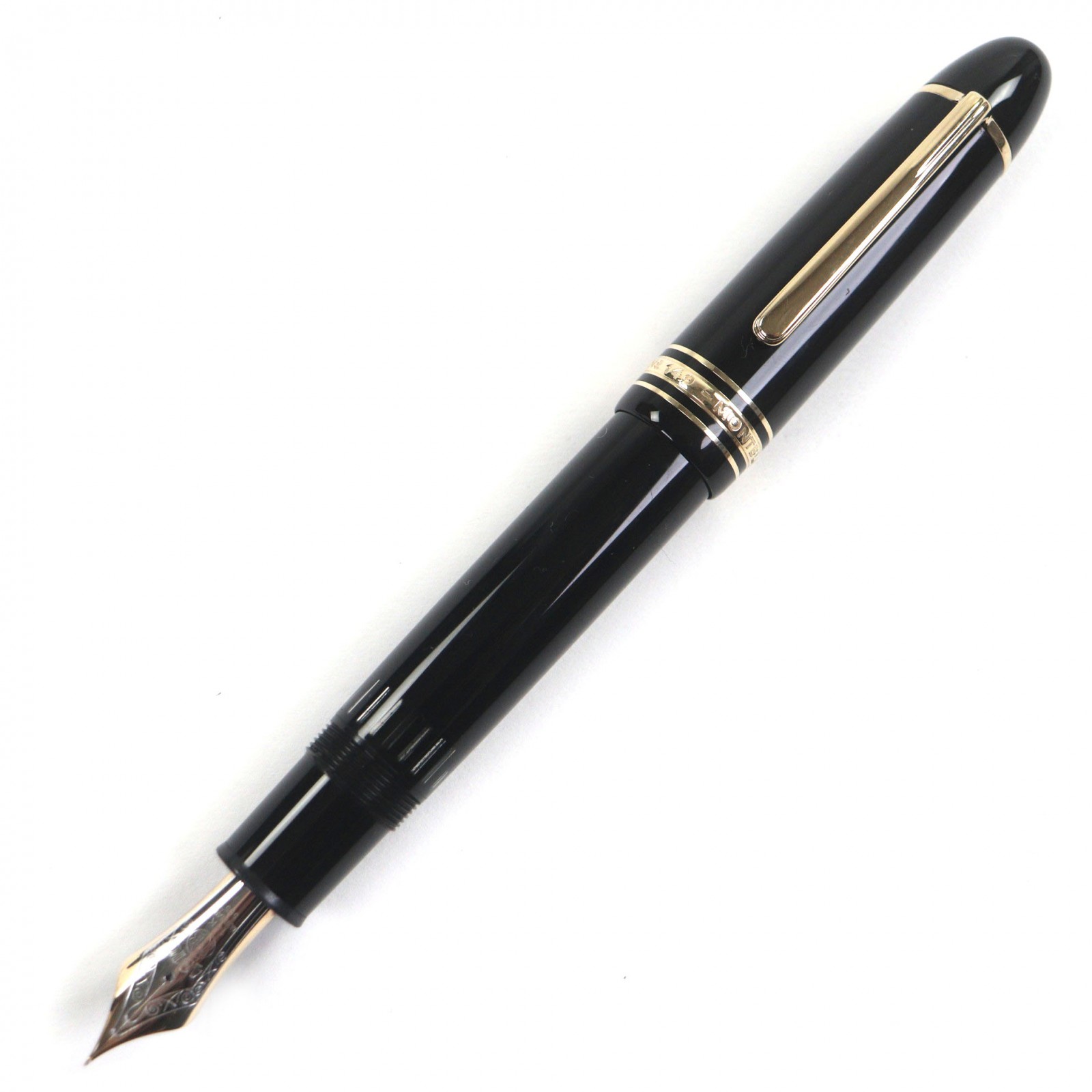 良品▼MONTBLANC モンブラン マイスターシュテュック 149 書き込み先14K EFニブ 白いことはやりっ児 筆 黒いこと ゴールド ＦＲＧ製 メンズ【中古】