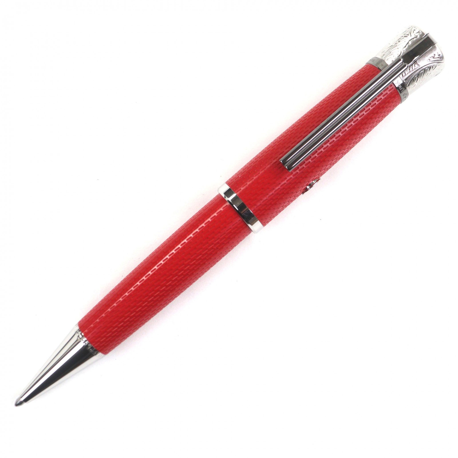 極美品▼MONTBLANC モンブラン スペシャルエディション グレートキャラクターズ ジェームス・ディーン ホワイトスター ツイスト式 ボールペン レッド 箱・ケース付き メンズ 筆記確認済み【中古】
