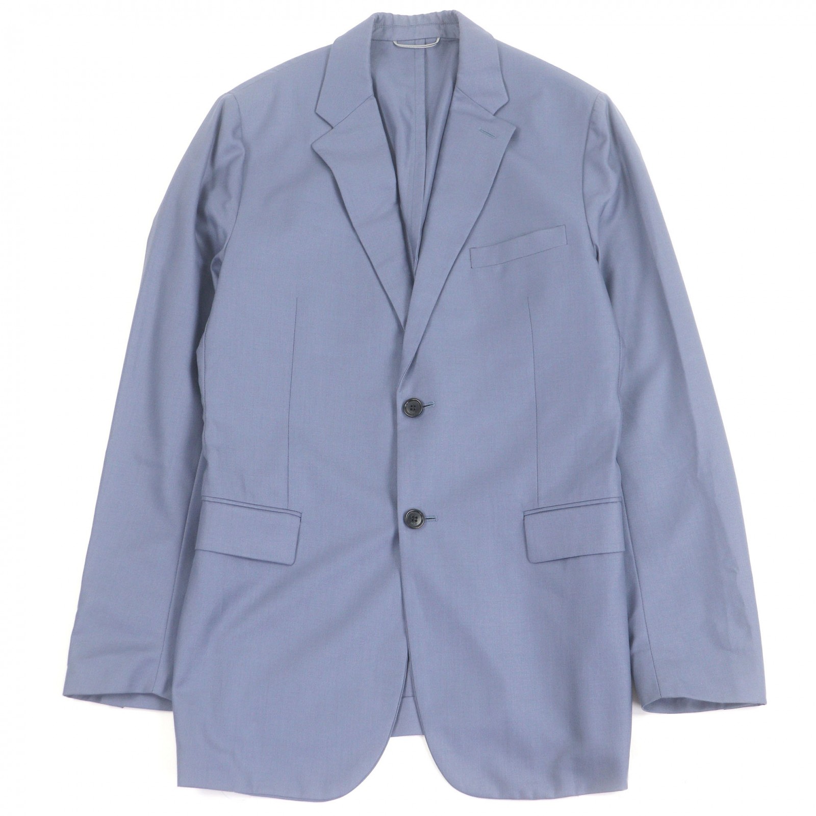 美品□DIOR ディオール オム 933C204A4736 カシミヤ100％ シングル アンコンジャケット テーラードジャケット ブルー 50 イタリア製 正規品 メンズ【中古】