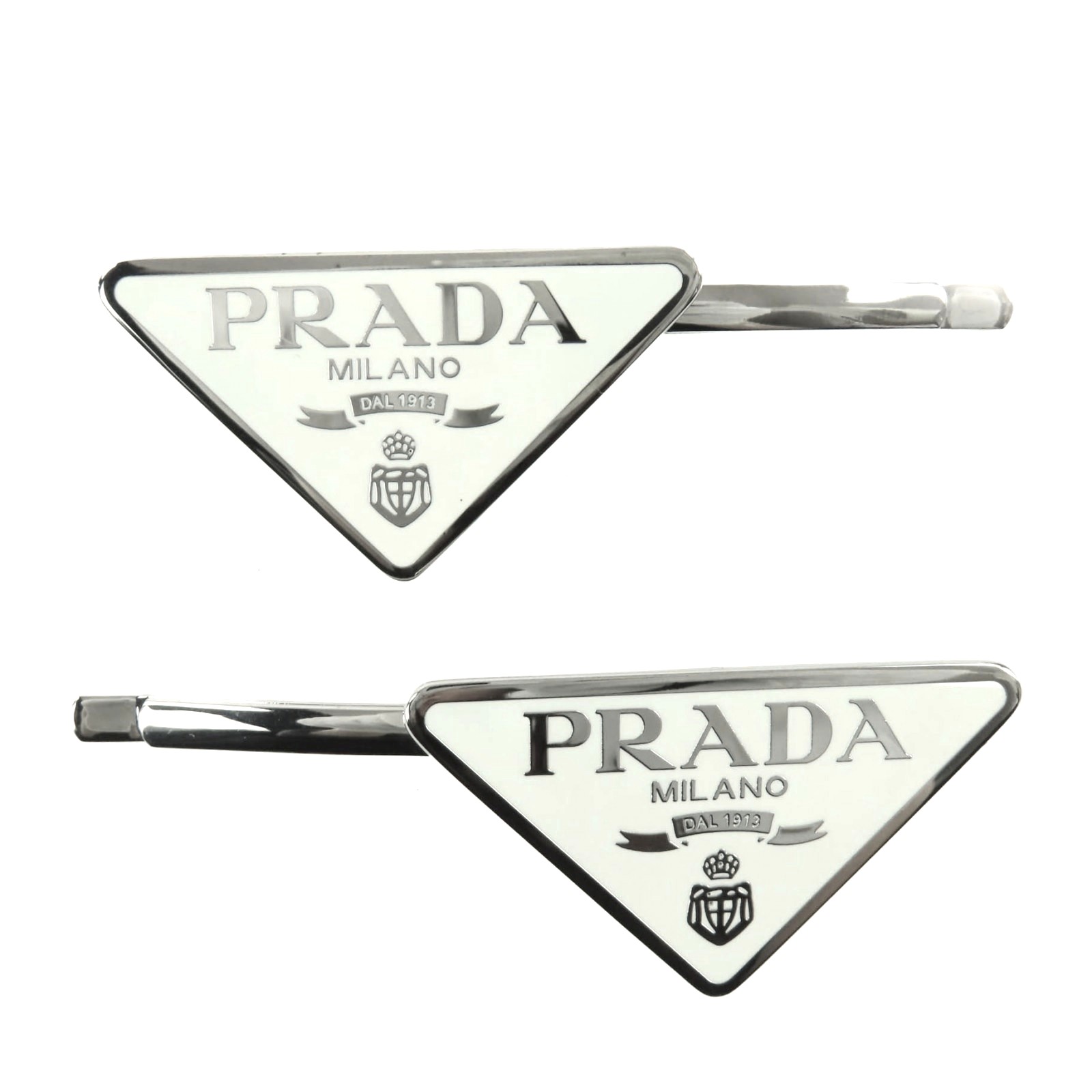 楽天市場】【中古】PRADA ヘアピン 三角ロゴ メッキ ピンク : JJcollection