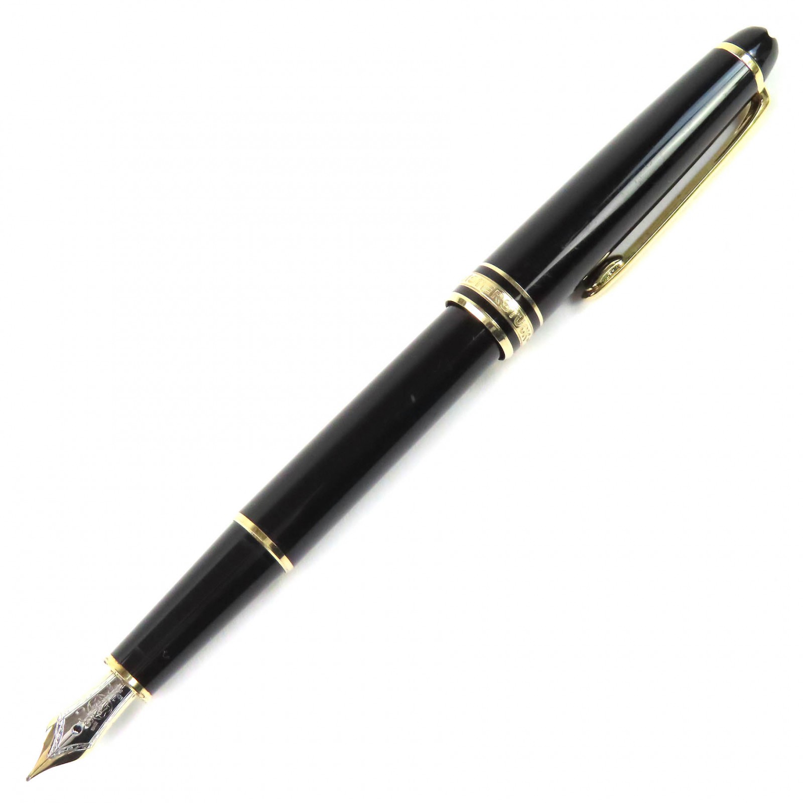 良品△MONTBLANC モンブラン マイスターシュテュック 古典派音楽 書き込み先14K Fニブ 白いことはやりっ子 筆 黒いこと ゴールド 西ドイツ製 メンズ【中古】