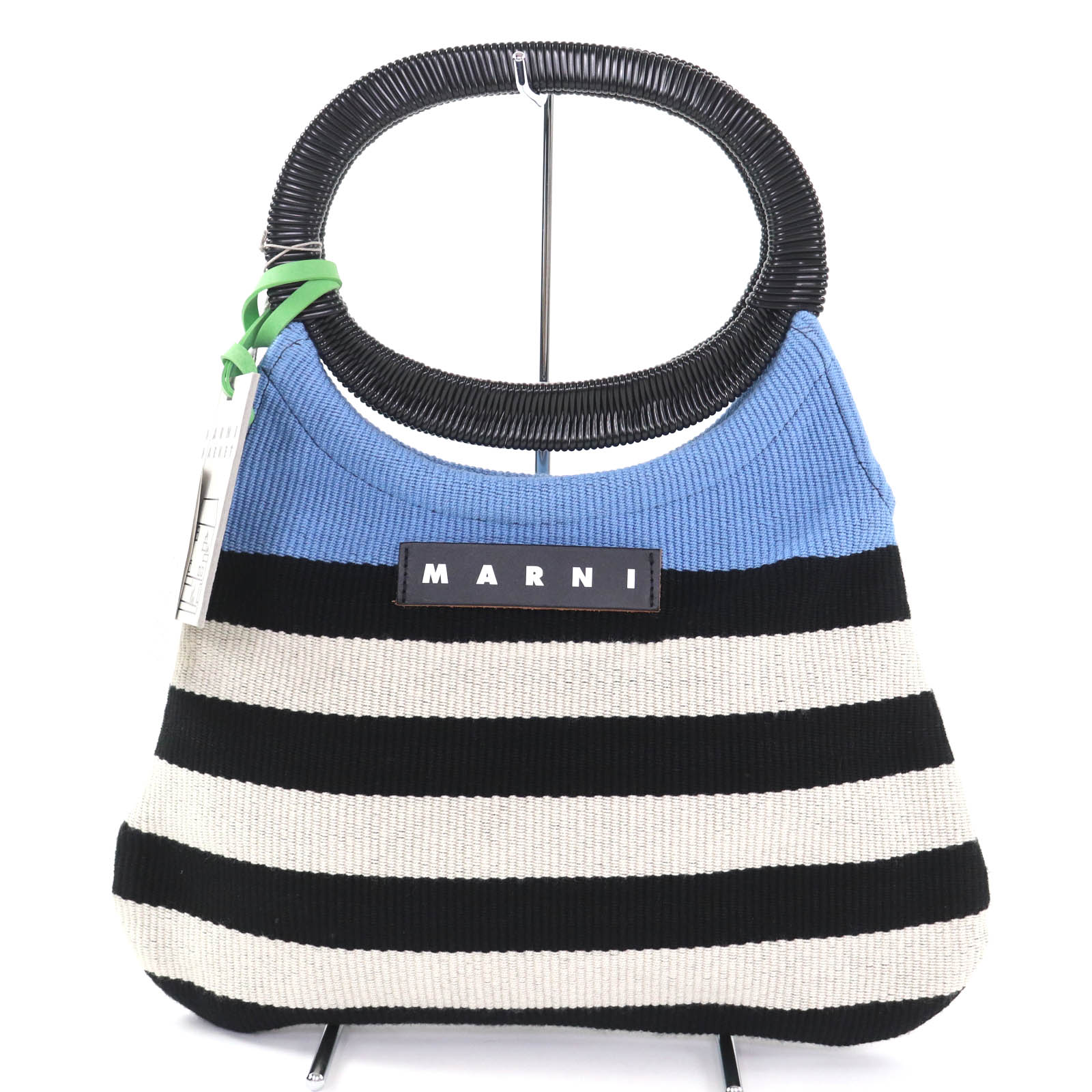 未使用品◇MARNI マルニ BOMH0003Q0 BOAT BAG レザーロゴパッチ付き フラワーカフェ ハンドバッグ マルチ 保存袋付き 正規品 レディース【中古】