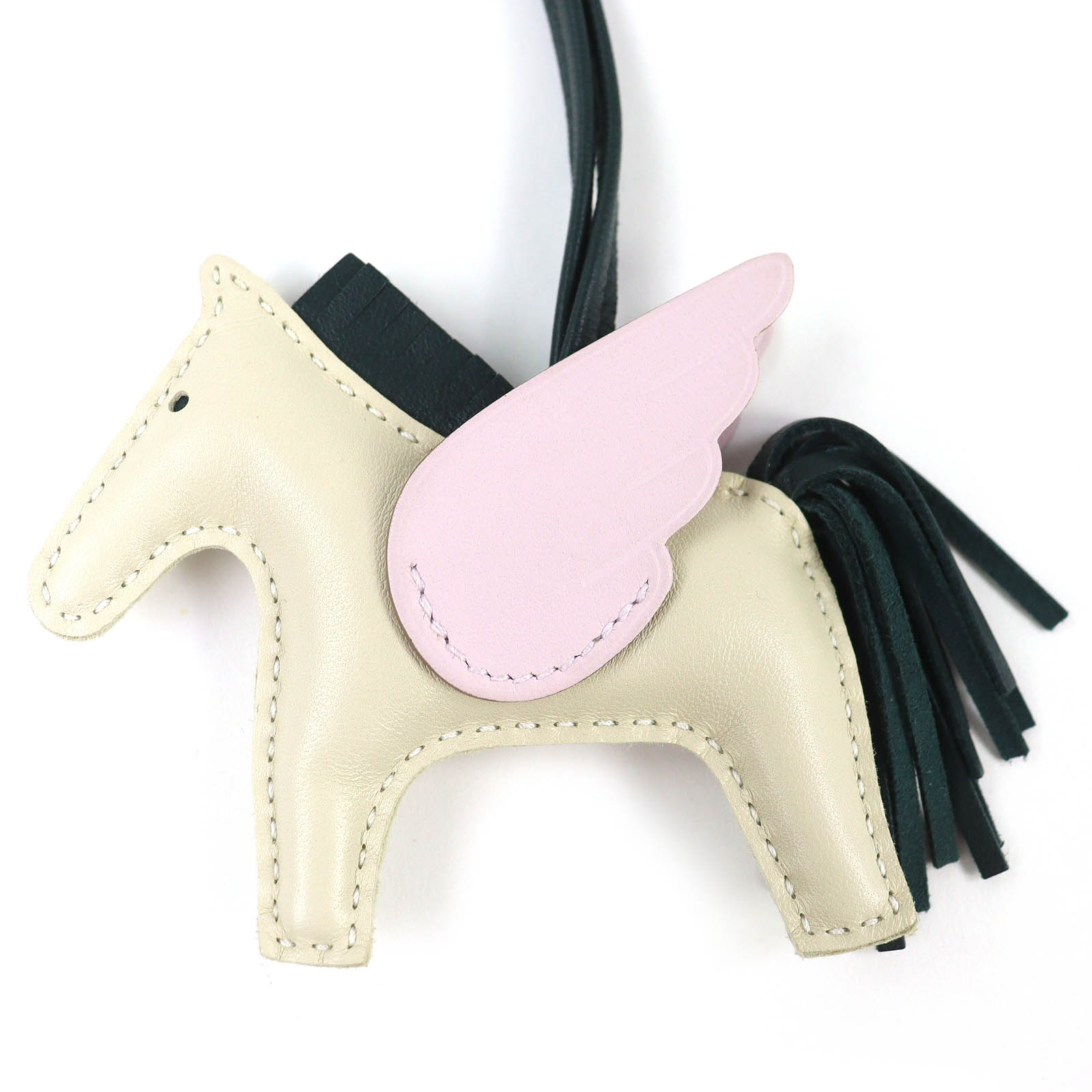 美品△HERMES エルメス ロデオチャーム ペガサスPM アニョーミロ スイフト クレ/モーヴペール/ヴェールシプレ 御徒面子惹きつける U目じるし フランス共和国製 レディース【中古】
