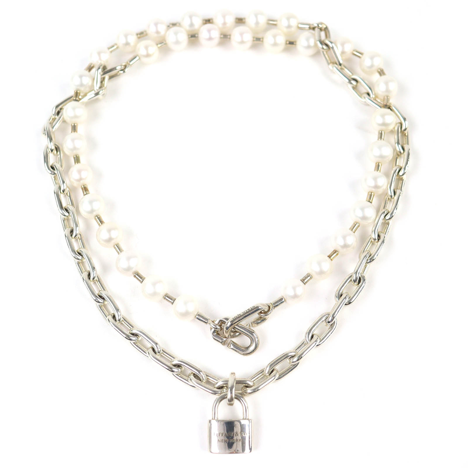 楽天市場】ティファニー ハードウェア パール ロック ネックレス SV