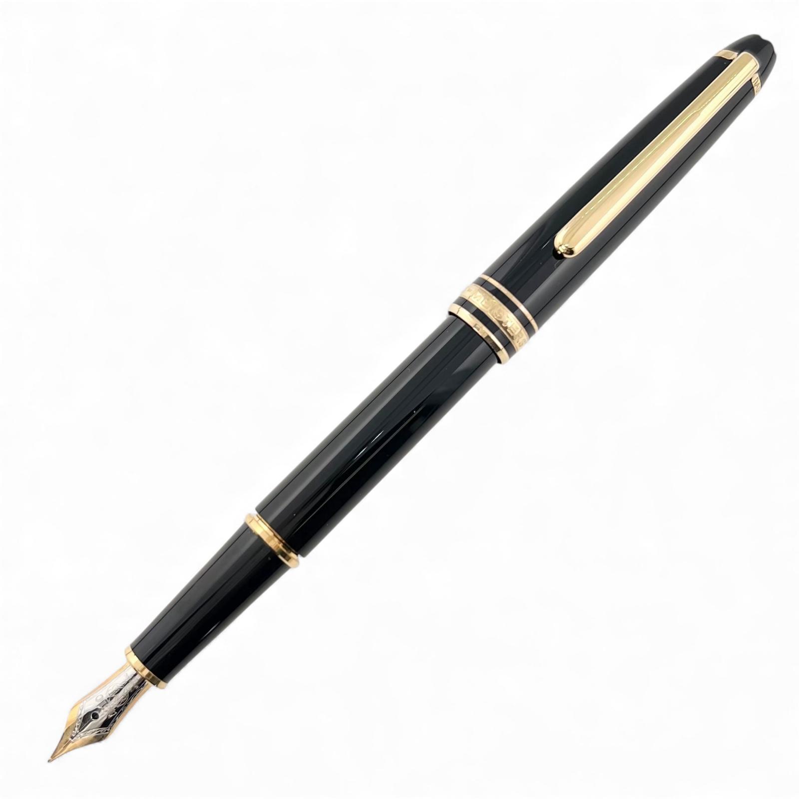 極美品▲MONTBLANC モンブラン マイスターシュテュック Pix 14K Fニブ 弁変換器式 筆 黒いこと ゴールド 容れもの付き添い人 ＦＲＧ製 メンズ【中古】 筆記具-文房具・事務用品-日用品雑貨・文房具・手芸
