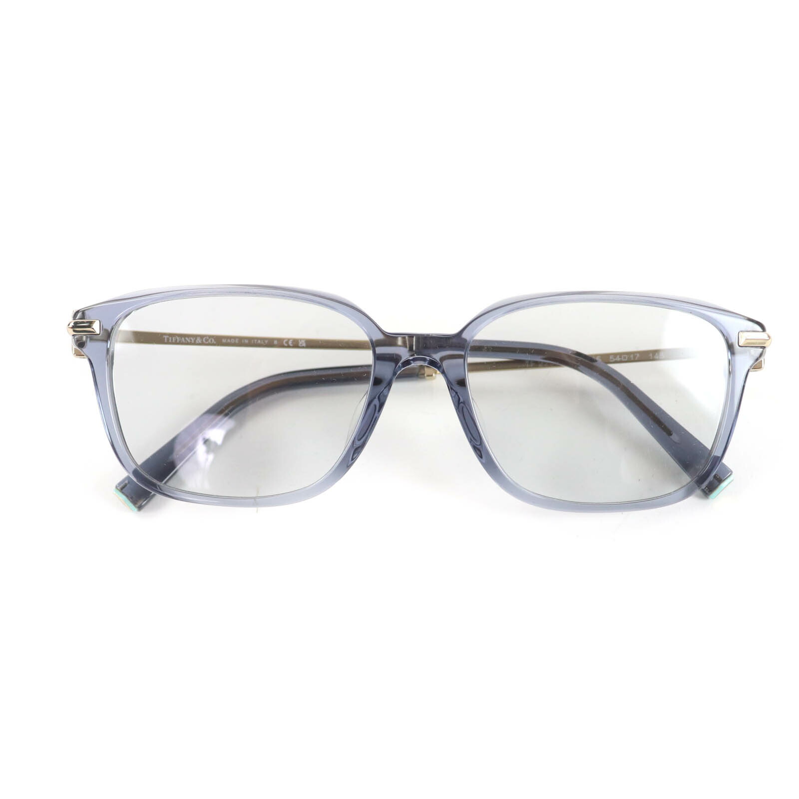 極美品★TIFFANY&Co. ティファニー TF2253 Tモチーフ サングラス クリアグレー ゴールド金具 54□17 145 箱・ケース付き イタリア製 レディース【中古】 21,384円