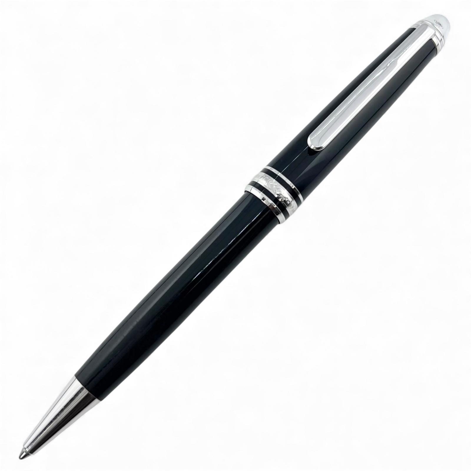 一般受け▲MONTBLANC モンブラン マイスターシュテュック 古典派音楽 金剛石 ボールペン 黒いこと しろがね色 ＦＲＧ製 メンズ【中古】