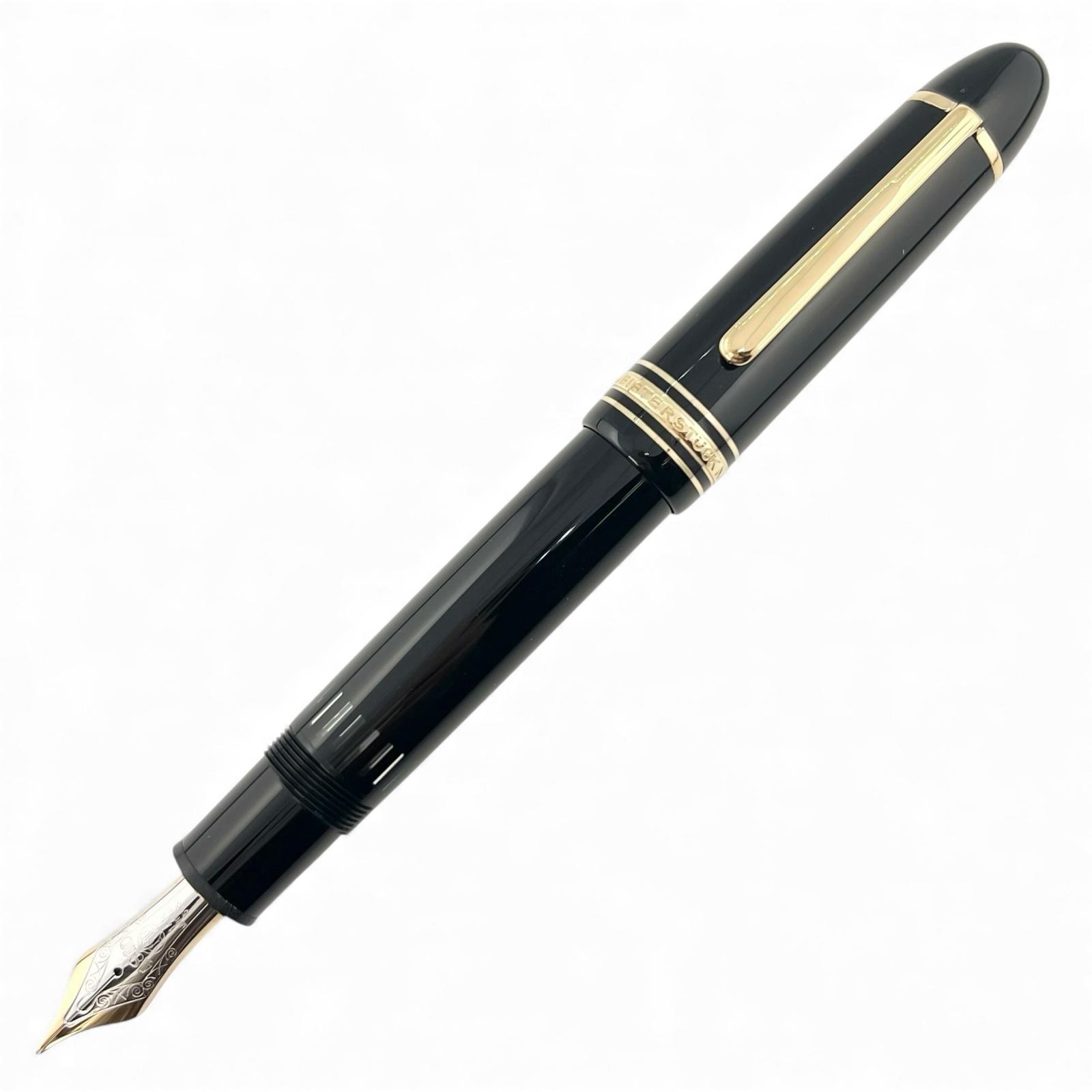 美品▲MONTBLANC モンブラン マイスターシュテュック 149 14K Mニブ 白いことはやりっ児 筆 黒いこと ゴールド ＦＲＧ製 メンズ【中古】