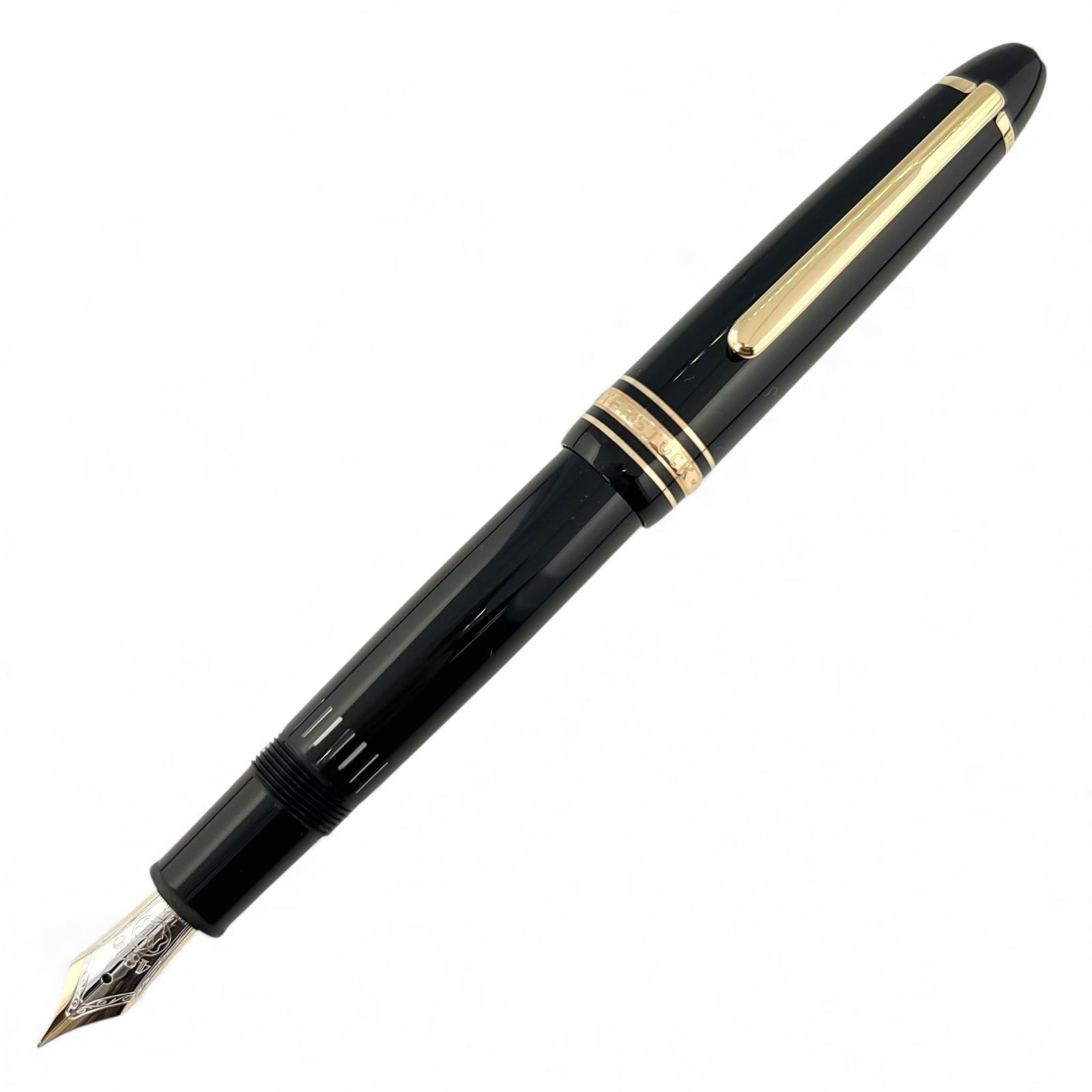 極美品▲MONTBLANC モンブラン マイスターシュテュック ル・グラン 14K F二ブ ホワイトスター 万年筆 ブラック ゴールド金具 ドイツ製 メンズ【中古】｜衣類＆ブランドリサイクル GREEN