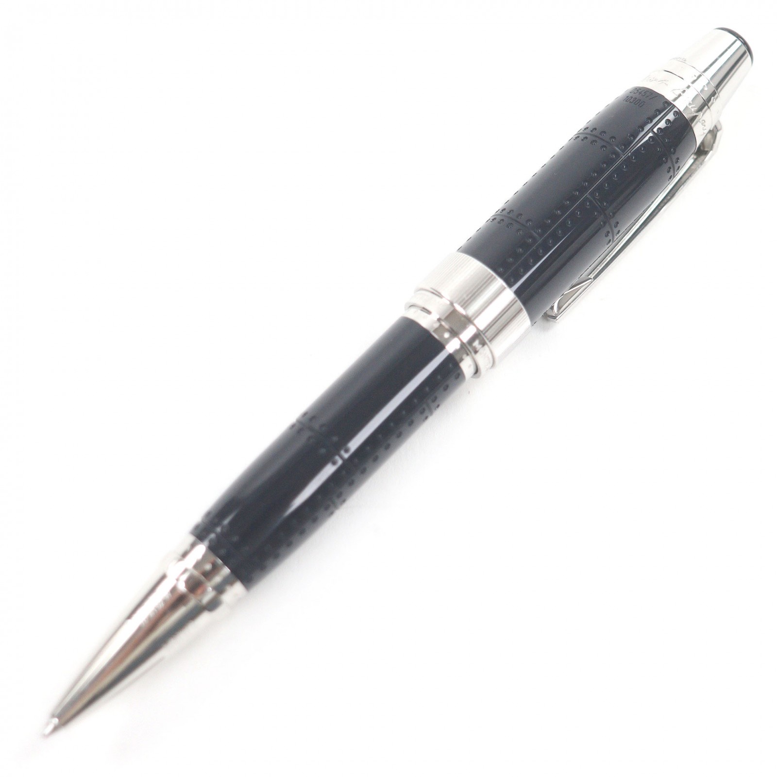 美品□MONTBLANC モンブラン 絵書き続きもの2017 アントワーヌ･ド･サン\u003dテグジュペリ リミテッドエディション 05457/10300 ボールペン ダークネイビー しろがね色 容れもの付き添い人 ＦＲＧ製 メンズ 書きあらわす突きとめる済み【中古】