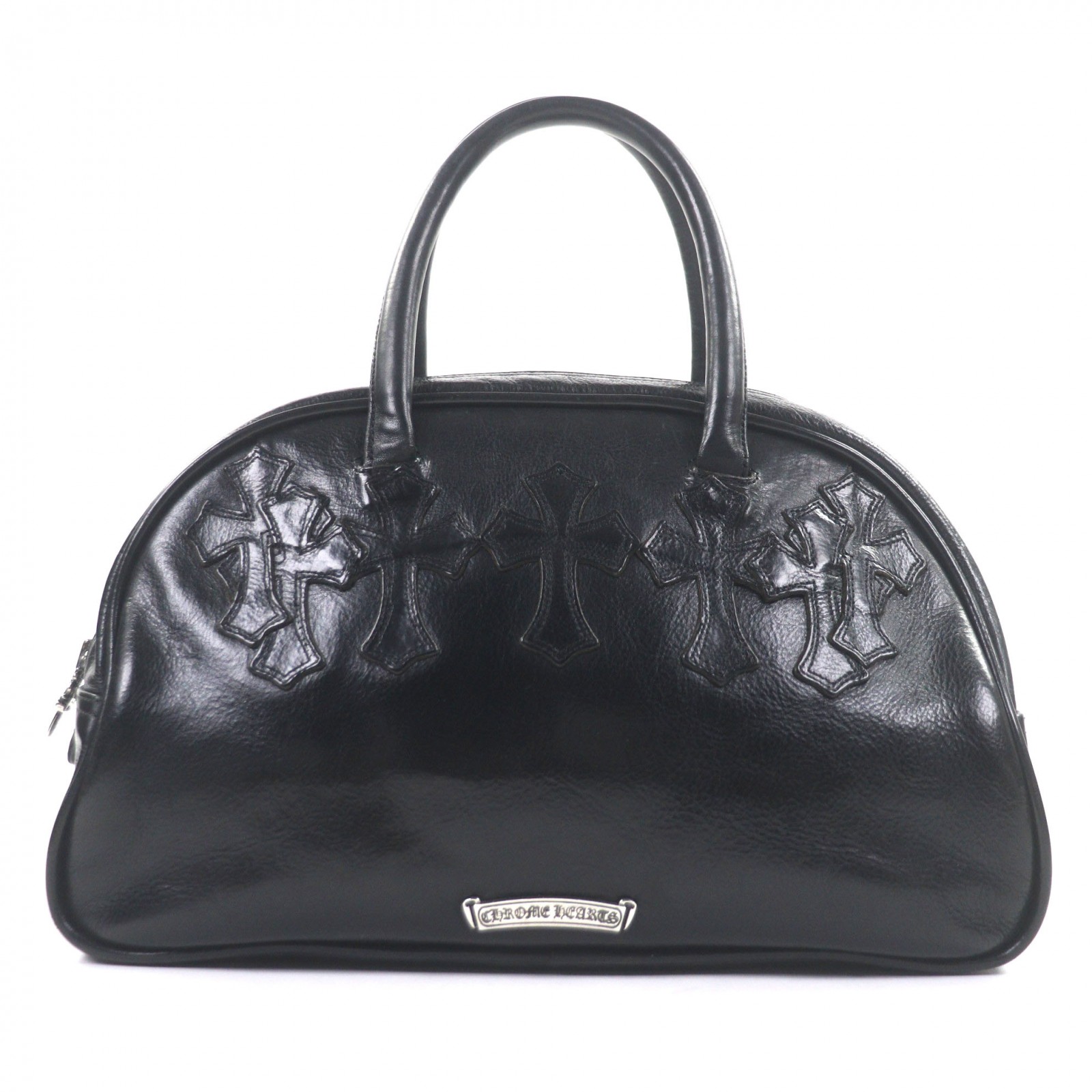 楽天市場】CHROME HEARTS SMALL GYM BAG BLACK LEATHER SILVER CROSS