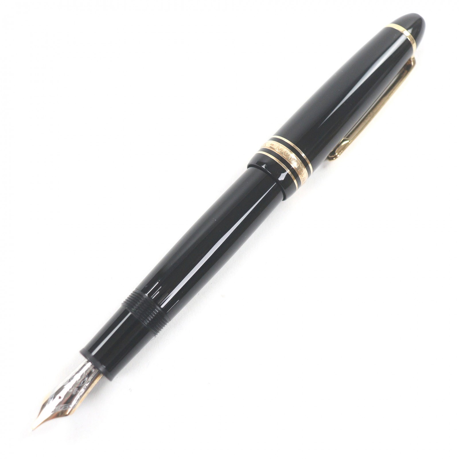 極美品□MONTBLANC モンブラン マイスターシュテュック クラシック ペン先14K Mニブ キャップ式 万年筆 ブラック ゴールド ドイツ製 メンズ【中古】|衣類&ブランドリサイクル GREEN