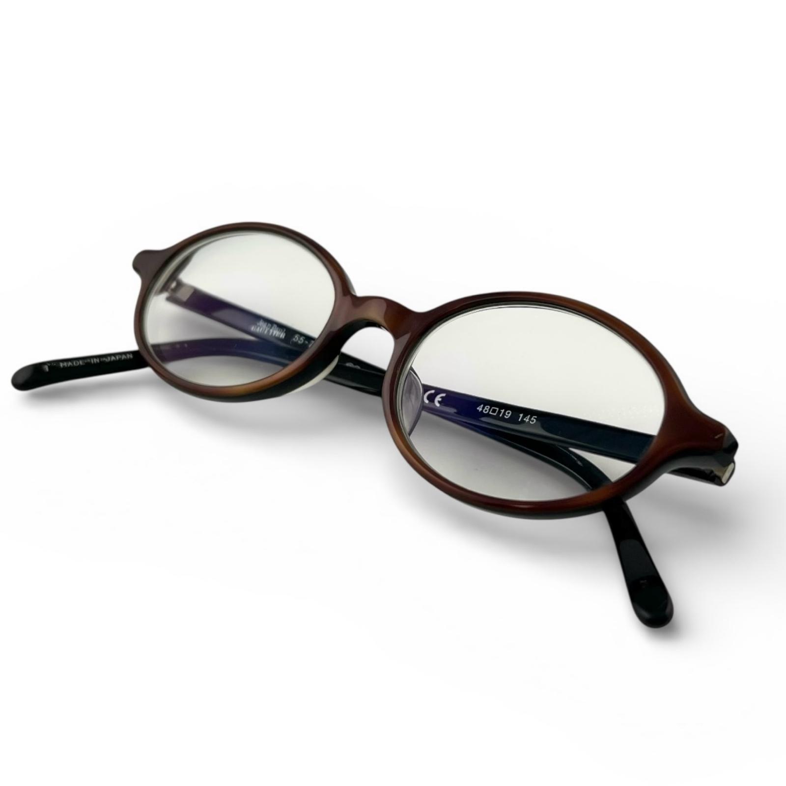 美品▲JEAN-PAUL GAULTIER ジャンポールゴルチエ 55-7003 メガネ 眼鏡 アイウェア ブラウン 48□19 145 日本製 メンズ【中古】