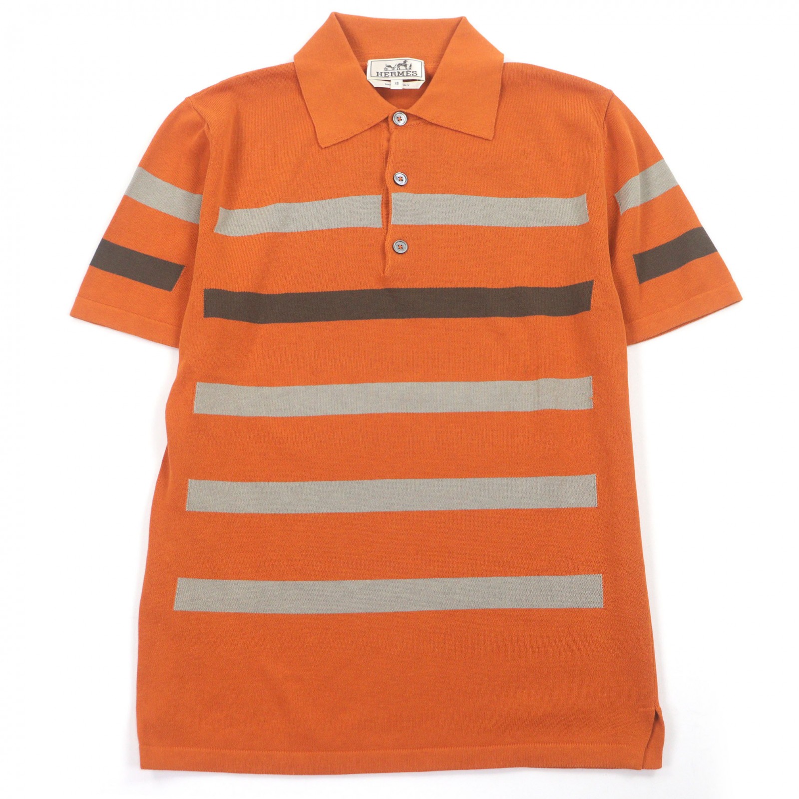 楽天市場】HERMES エルメス ボーダー 半袖ニット サイズ:S ホワイト