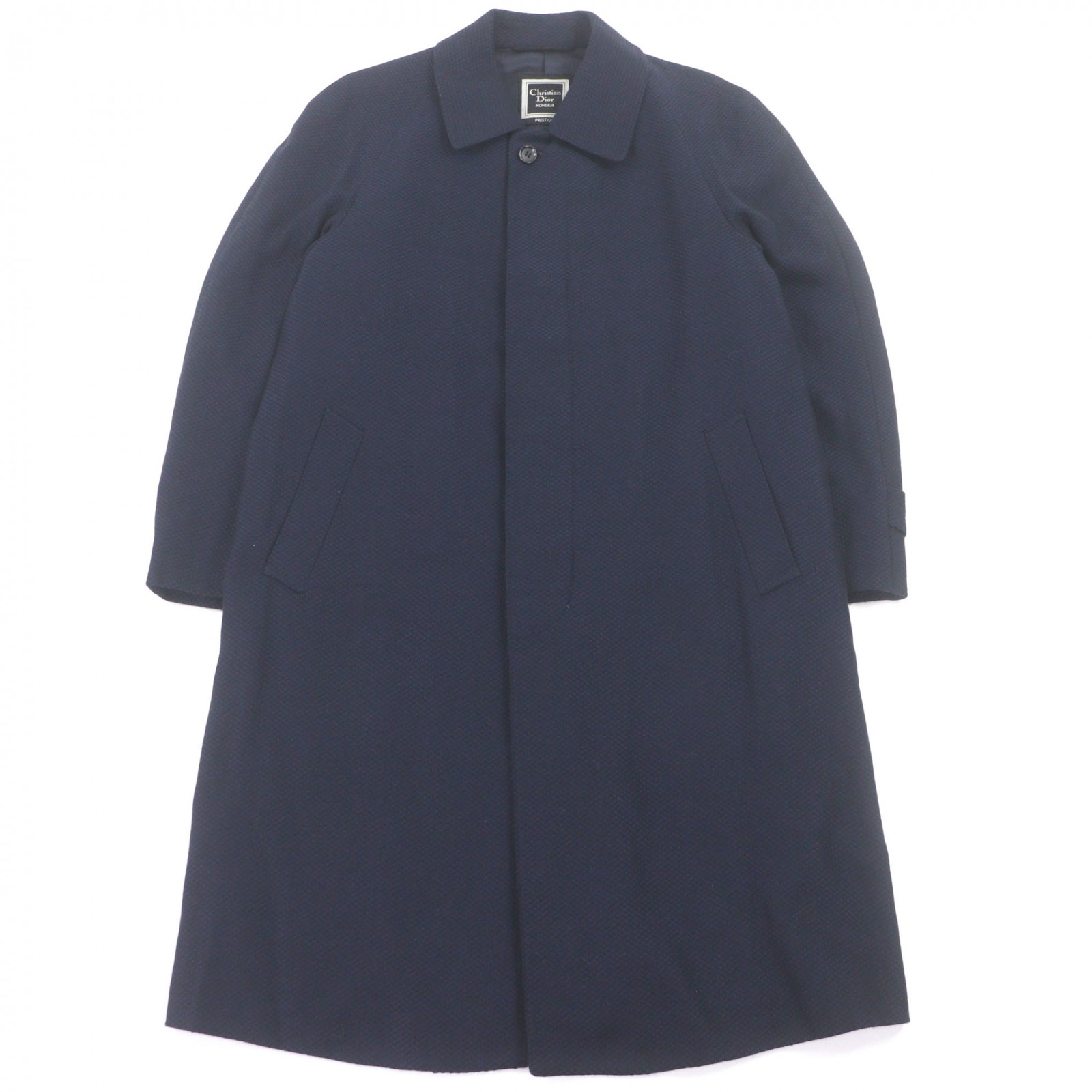 美品□Christian Dior MONSIEUR クリスチャンディオールムッシュ ヴィンテージ カシミヤ100% ステンカラーコート ネイビー M メンズ【中古】 21,978円