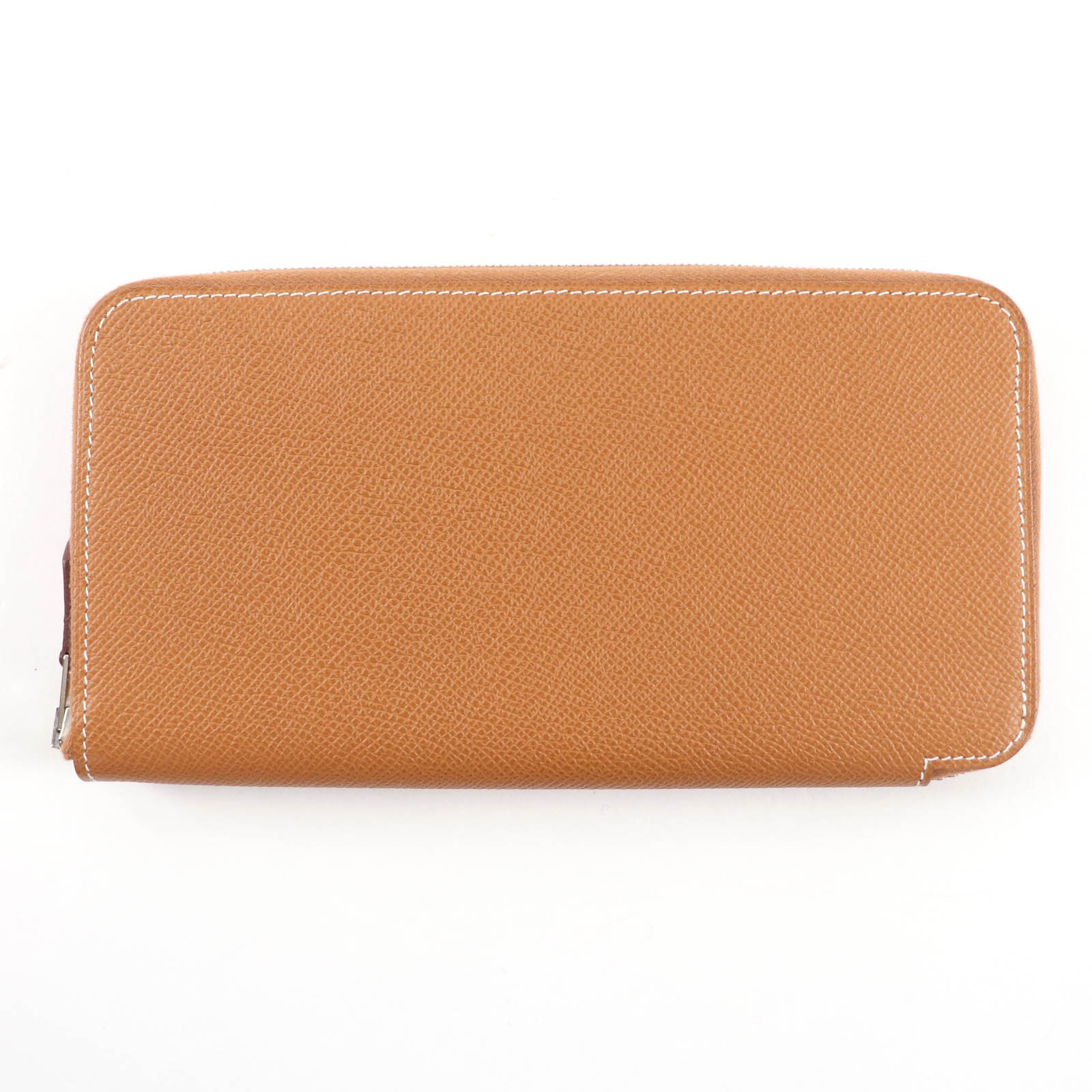 未使用品★HERMES エルメス アザップロング シルクイン ゴールド ヴォーエプソン シルバー金具 ラウンドZIP ロングウォレット 長財布 U刻印 箱付き フランス製 レディース【中古】 財布・ケース-レディース財布