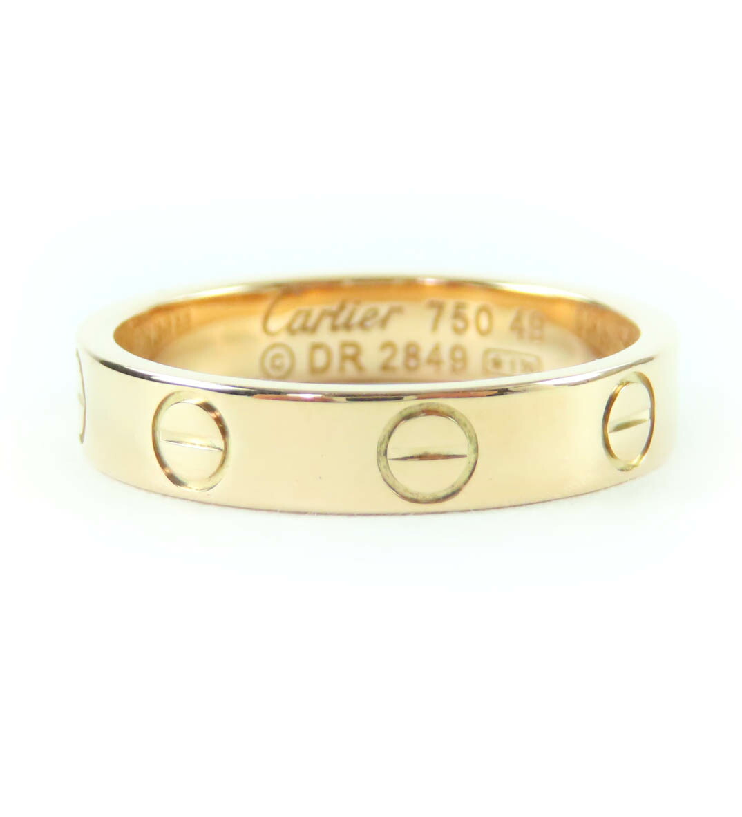 極美品★Cartier カルティエ DR2849 LOVEリング スモール K18 750(PG) 指輪 ピンクゴールド 49（日本サイズ9号相当） 重量3.49g レディース【中古】