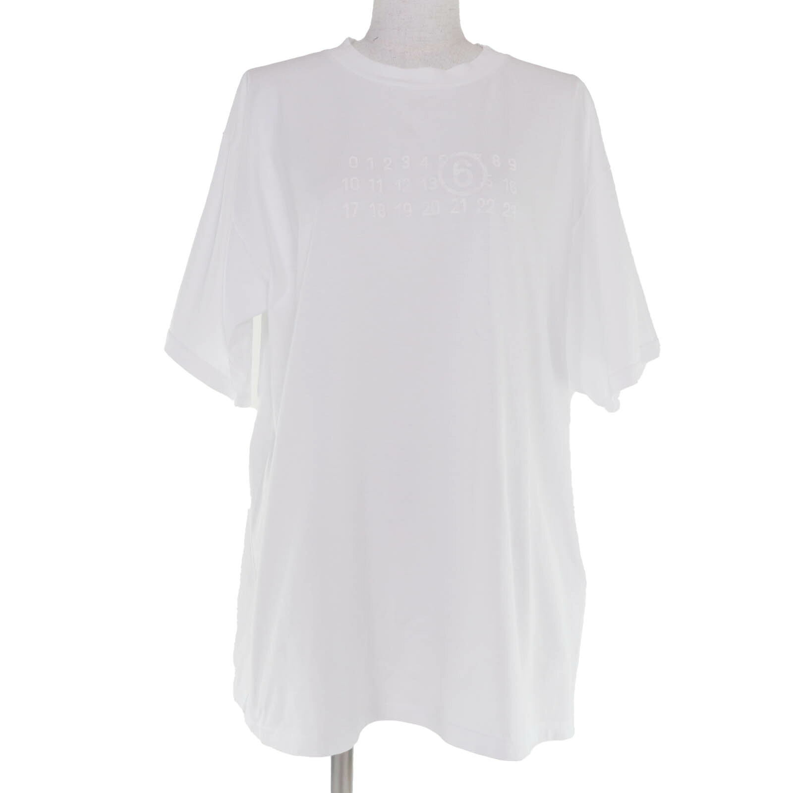 極美品☆MM6 Maison Margiela エムエムシックス メゾンマルジェラ 25SS S62GD0202 コットン100% オーバーサイズ 半袖Tシャツ ホワイト XS イタリア製 正規品 レディース【中古】|衣類&ブランドリサイクル GREEN